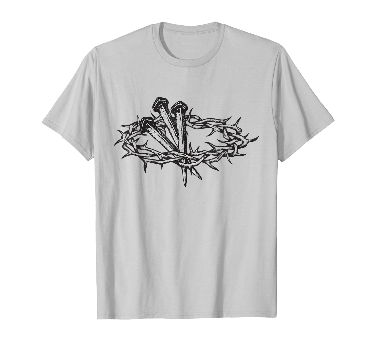 Crown of Thorns Nailed on the Cross - Christ's Passion Faith T-Shirt
