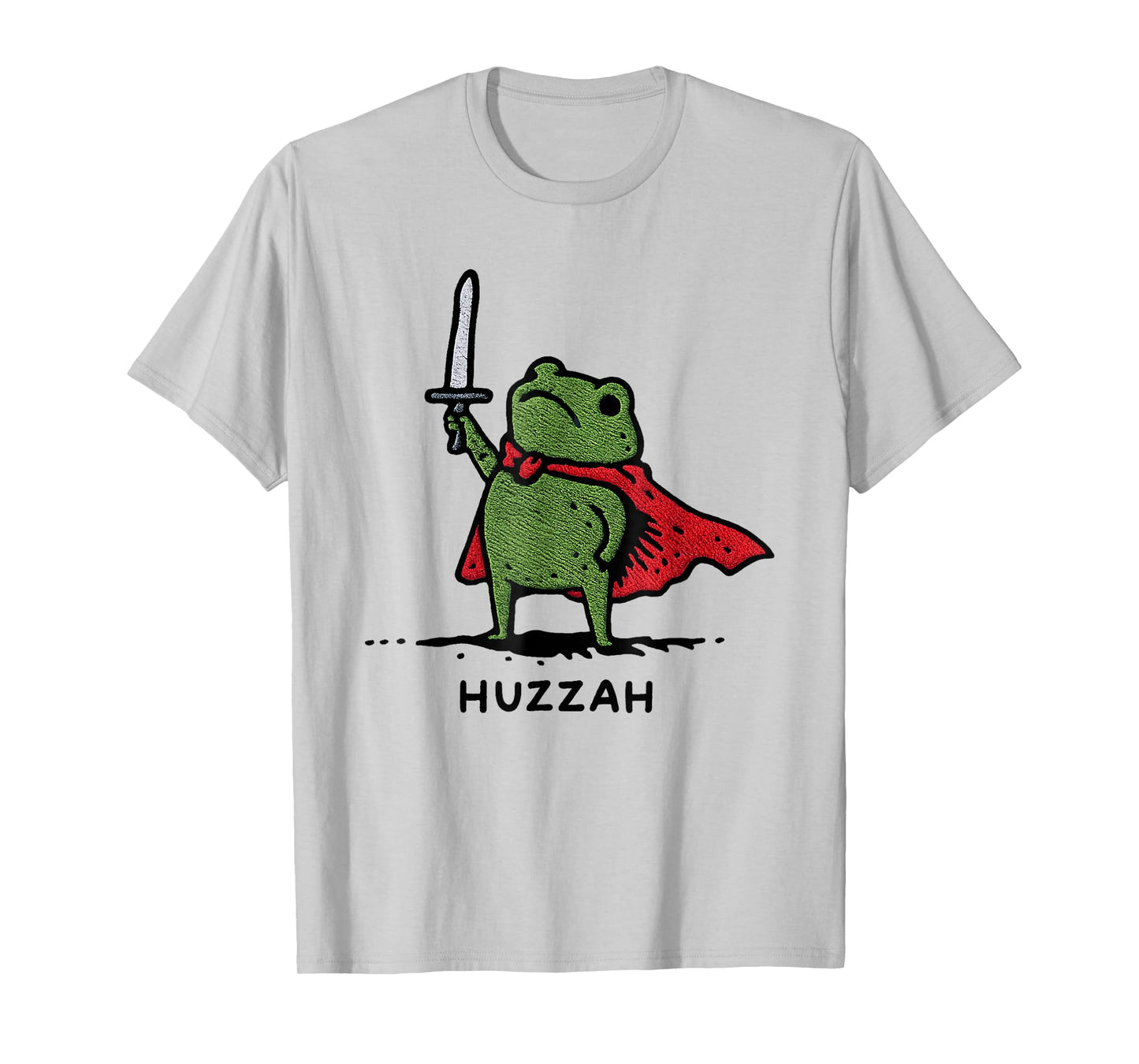 Huzzah Frog Knight Funny Sword Meme Quote T-Shirt
