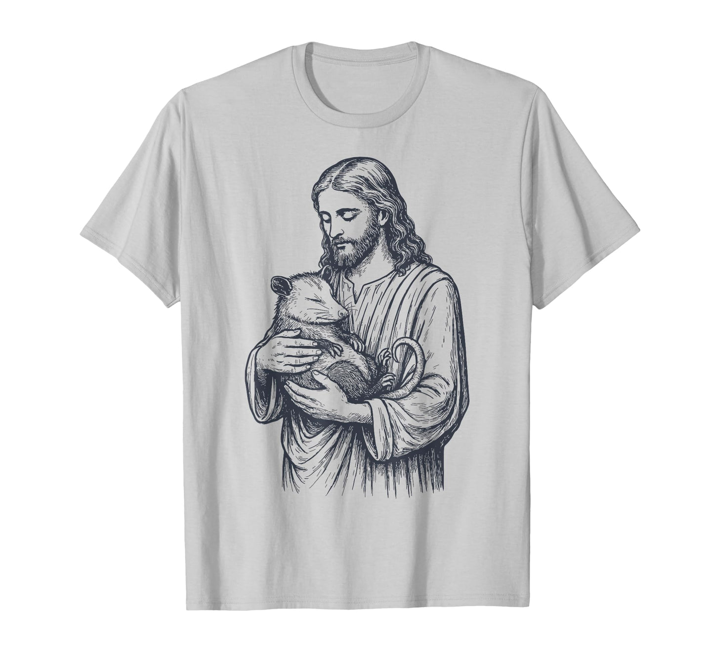 Jesus Holding Opossum T-Shirt