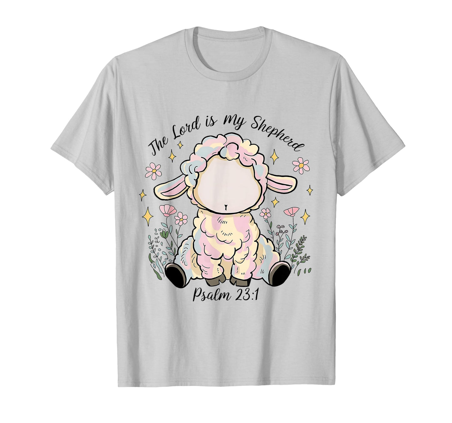 The Lord Is My Shepherd Psalm 23:1 Jesus Christian God Sheep T-Shirt
