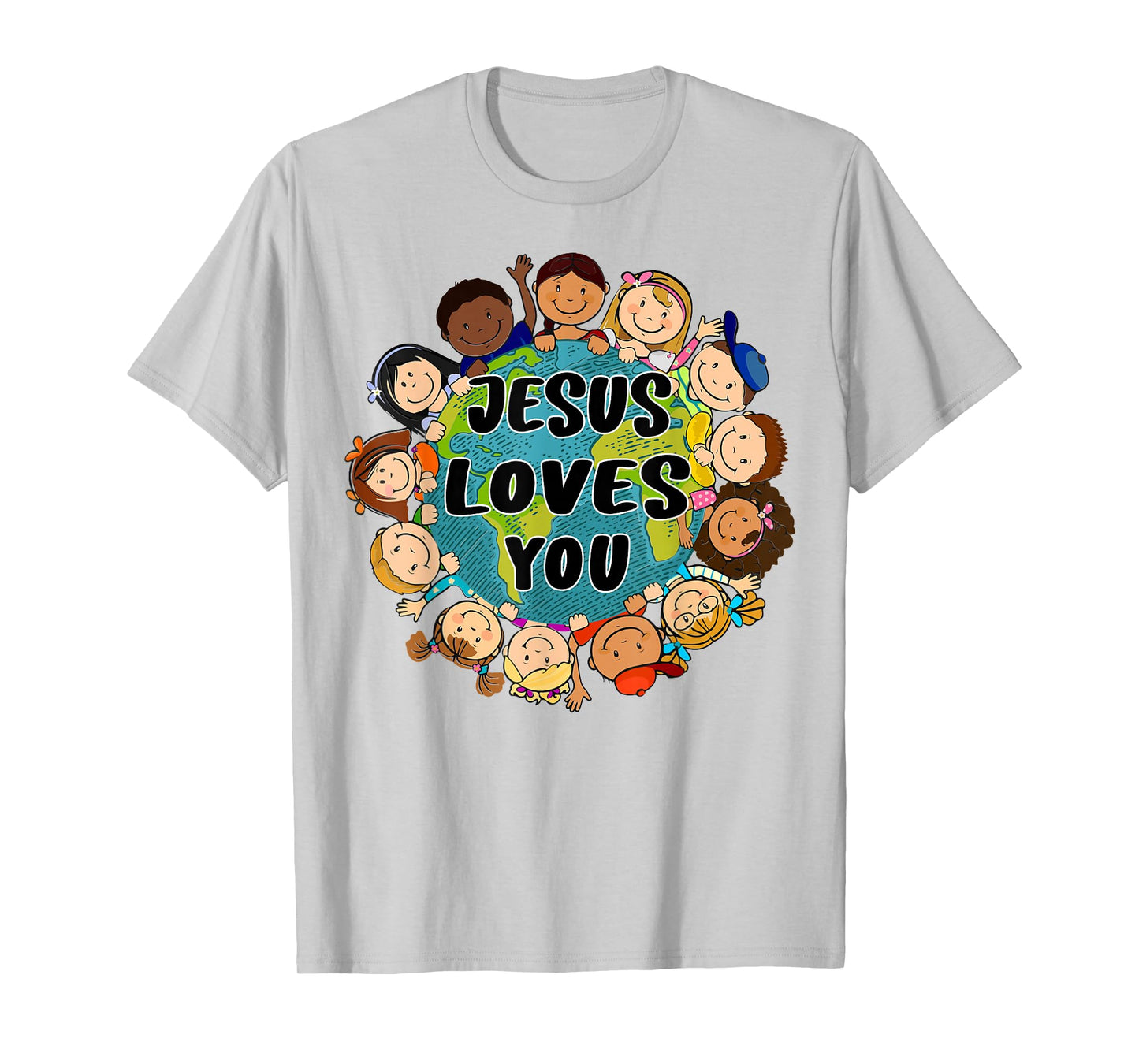 Christian Faith Jesus Loves You Boys Women Kids Girls T-Shirt