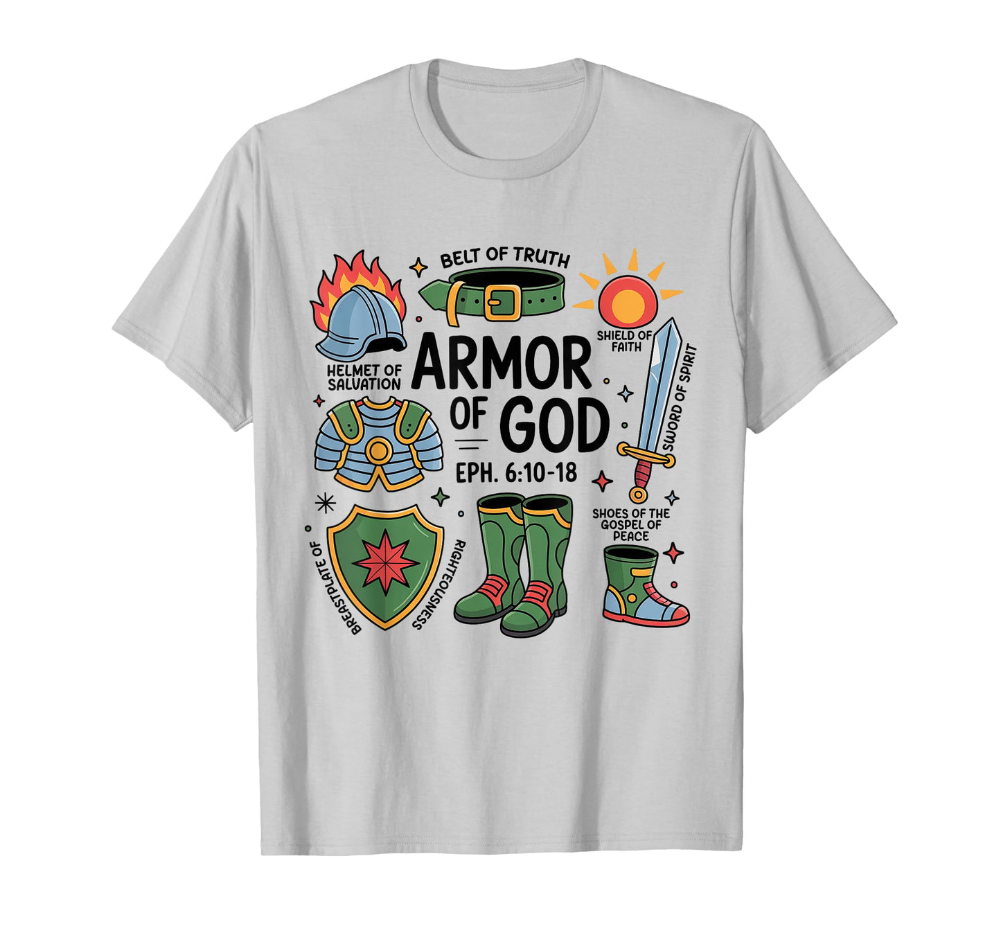 Christian Boys Armor of God Jesus is King T-Shirt
