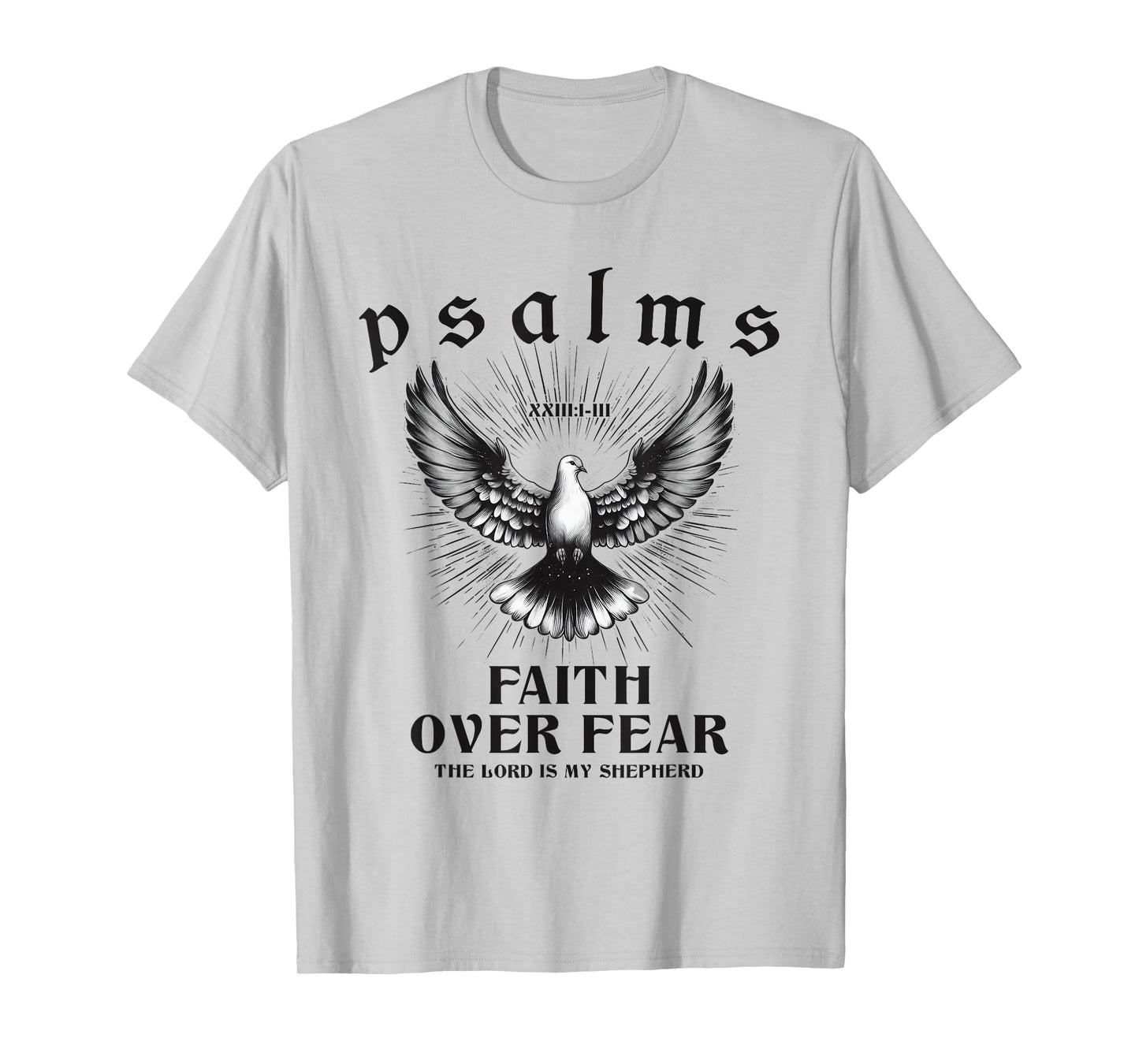 Retro Faith Over Fear Bible Verse Aesthetic Christian Dove T-Shirt