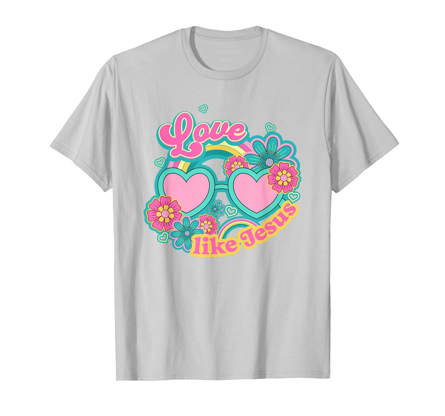 Retro Groovy Christian LOVE LIKE JESUS T-Shirt