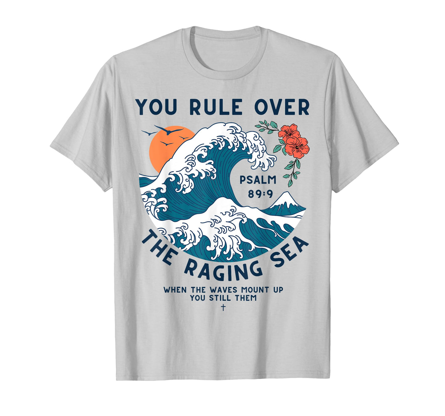 Psalm 89:9 Inspirational Christian Bible Verse Retro T-Shirt