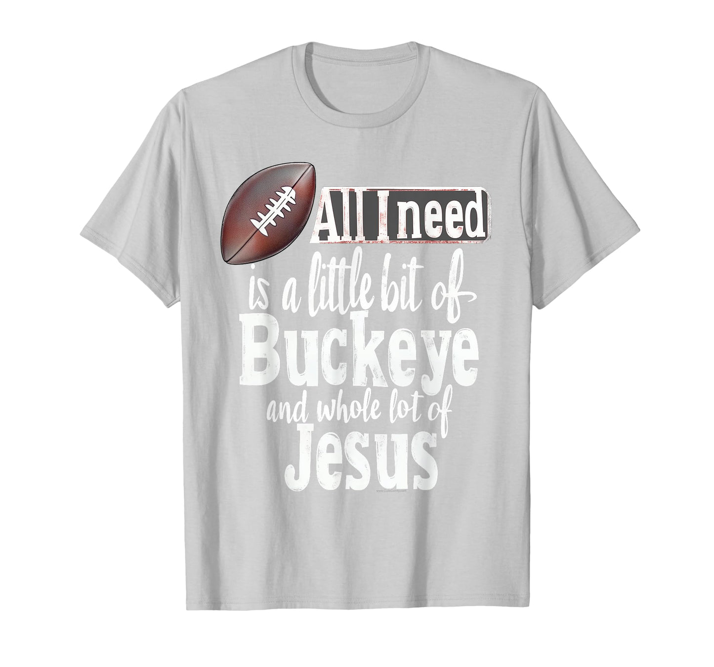 CuteComfy Ohio Buckeye Jesus Funny Christian Quote State T-Shirt - Red, Small, Unisex-Adult, Short Sleeve, T-Shirt