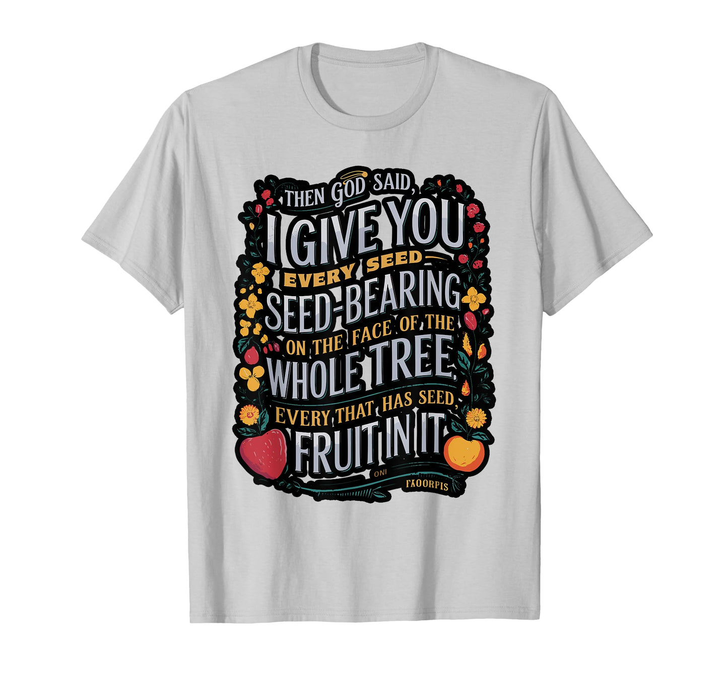 Genesis 1:29 Plant Based Diet Vegan Vegetarian Bible Verse T-Shirt