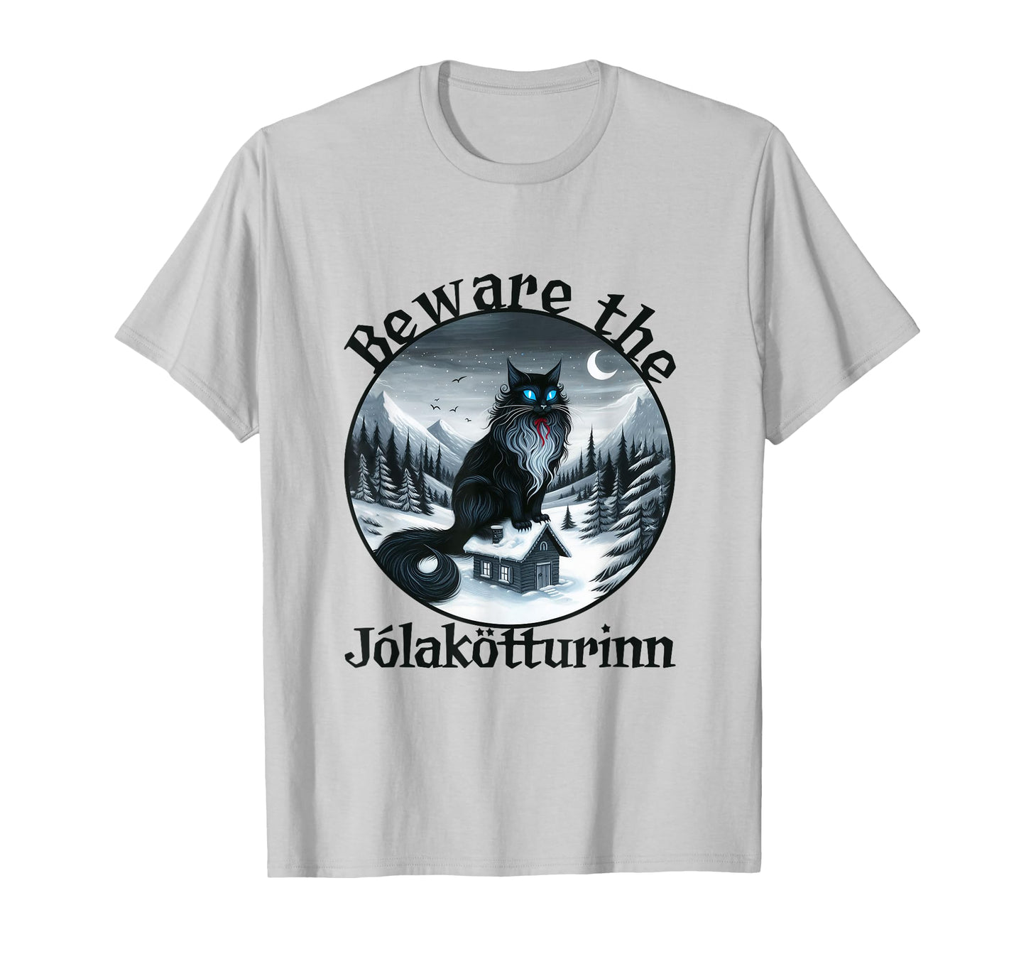 Beware The Jolakotturinn Yule Cat Icelandic Christmas Norse Men Women Kids T-Shirt