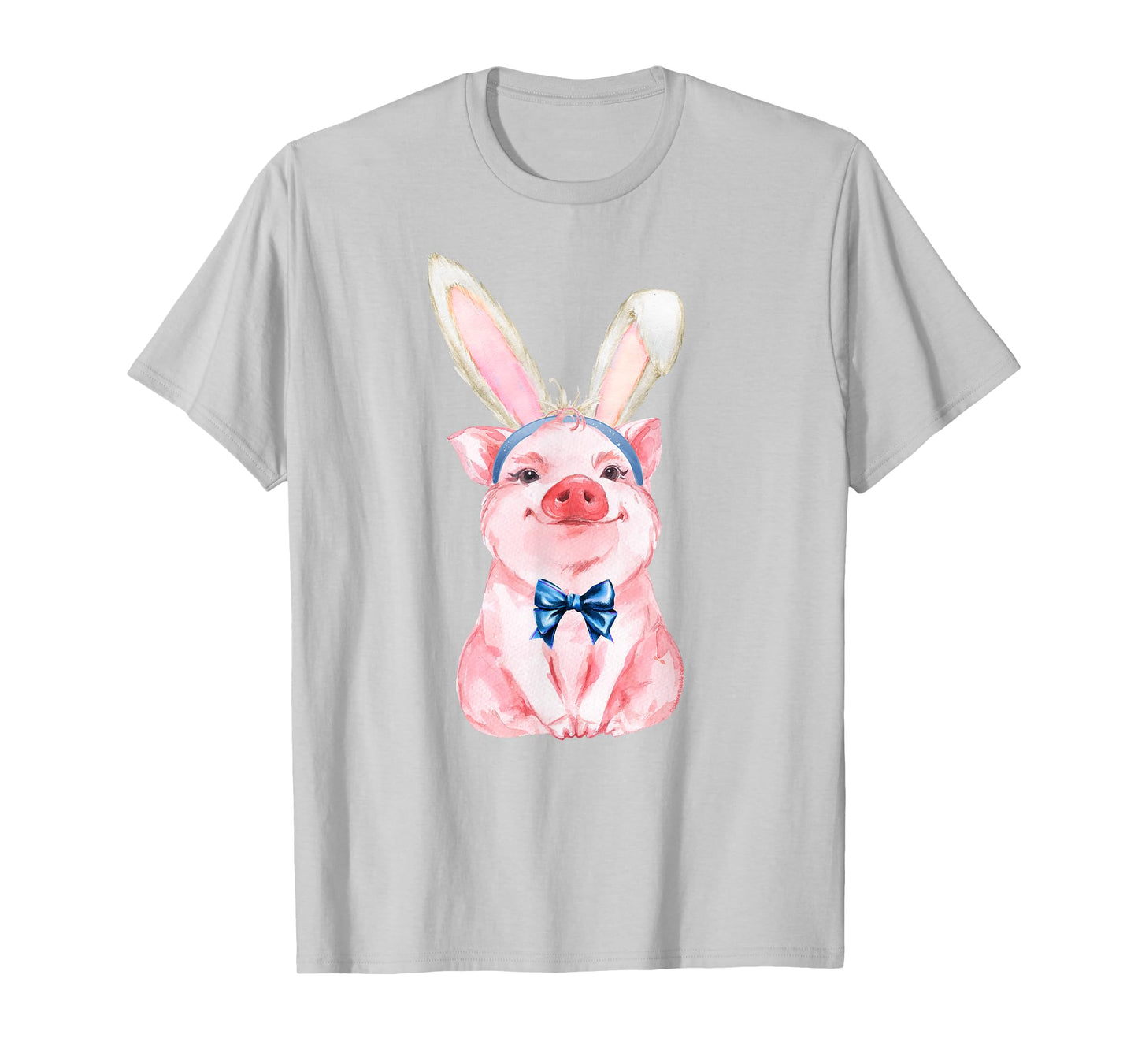 Adorable Easter Pig with Easter Bunny Ears - Easter Pig T-Shirt
