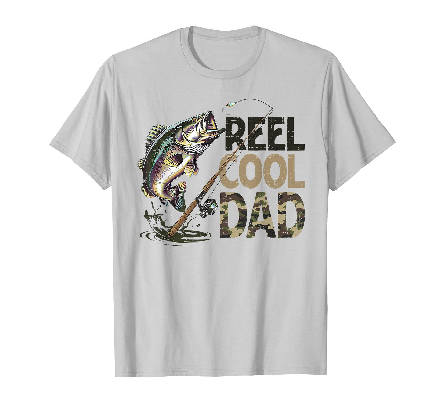 Reel Cool Dad Fishing Papa Father's Day Fisherman Fish T-Shirt