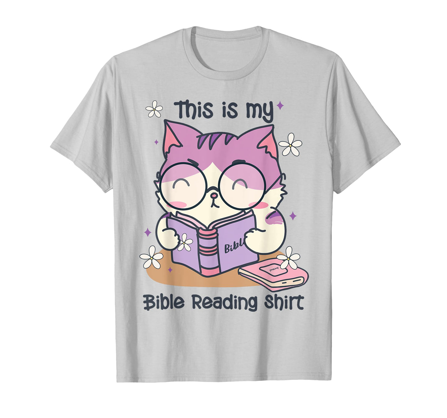 This Is For Bible Reading Cute Cat Christian T-Shirt