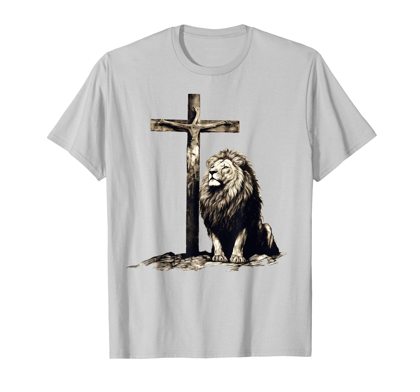 Christian Cross Lion Of Judah Religious Faith Jesus Pastor T-Shirt