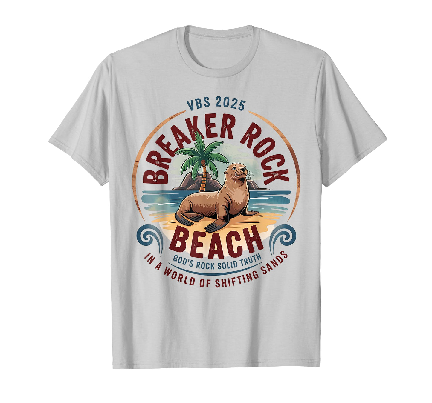 Breaker Rock Beach Christian God's Rock-Solid Truth VBS 2025 T-Shirt