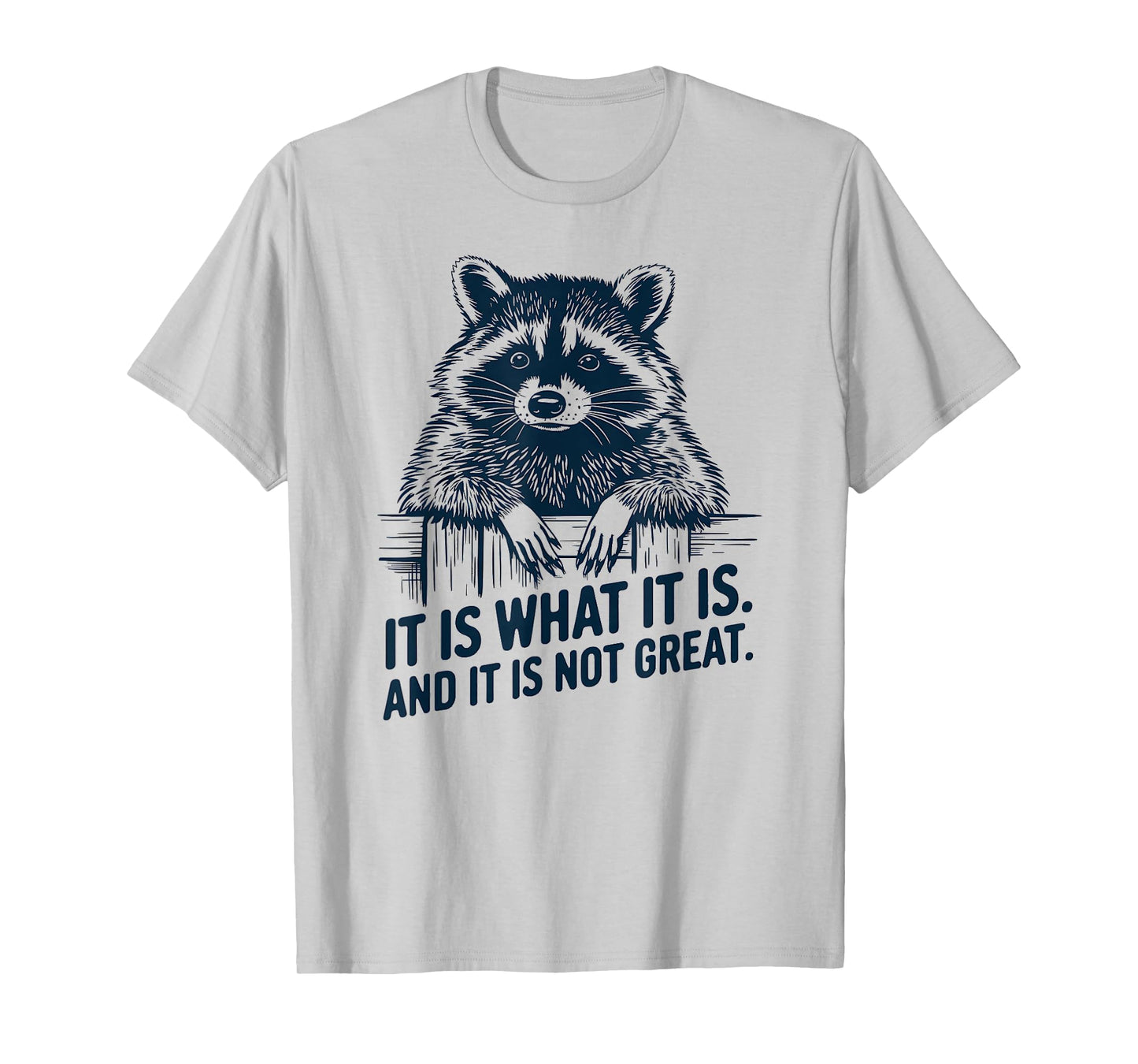 Funny Raccoon It Is What It Is Meme Design T-Shirt