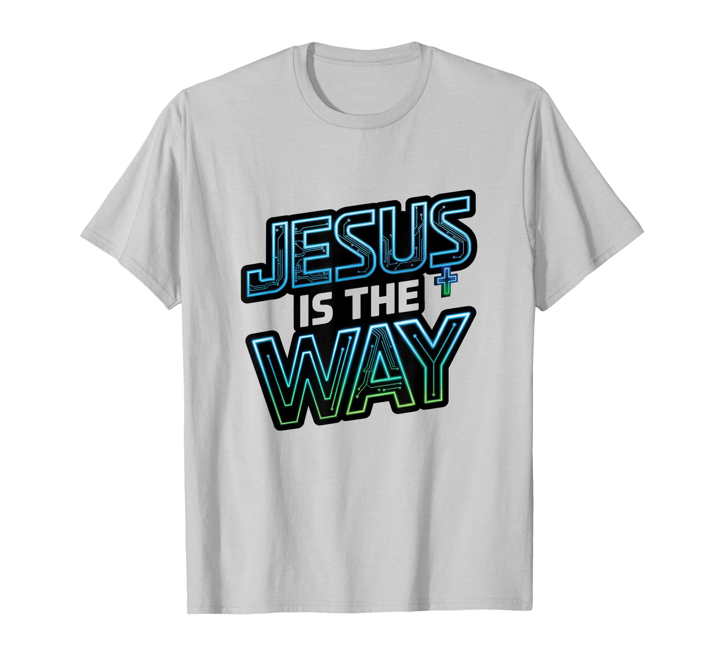 Jesus is The Way Christian Futuristic Tech T-Shirt