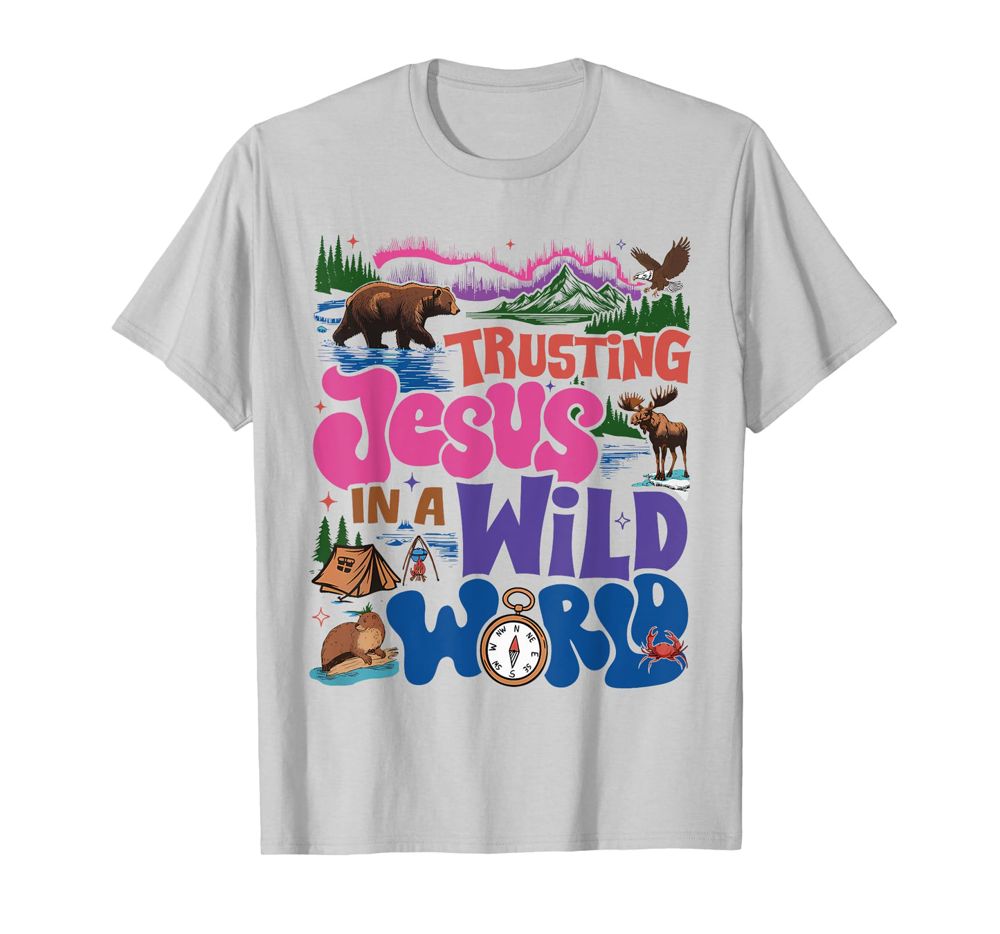True North VBS 2025 Christian Trusting Jesus Wilderness T-Shirt