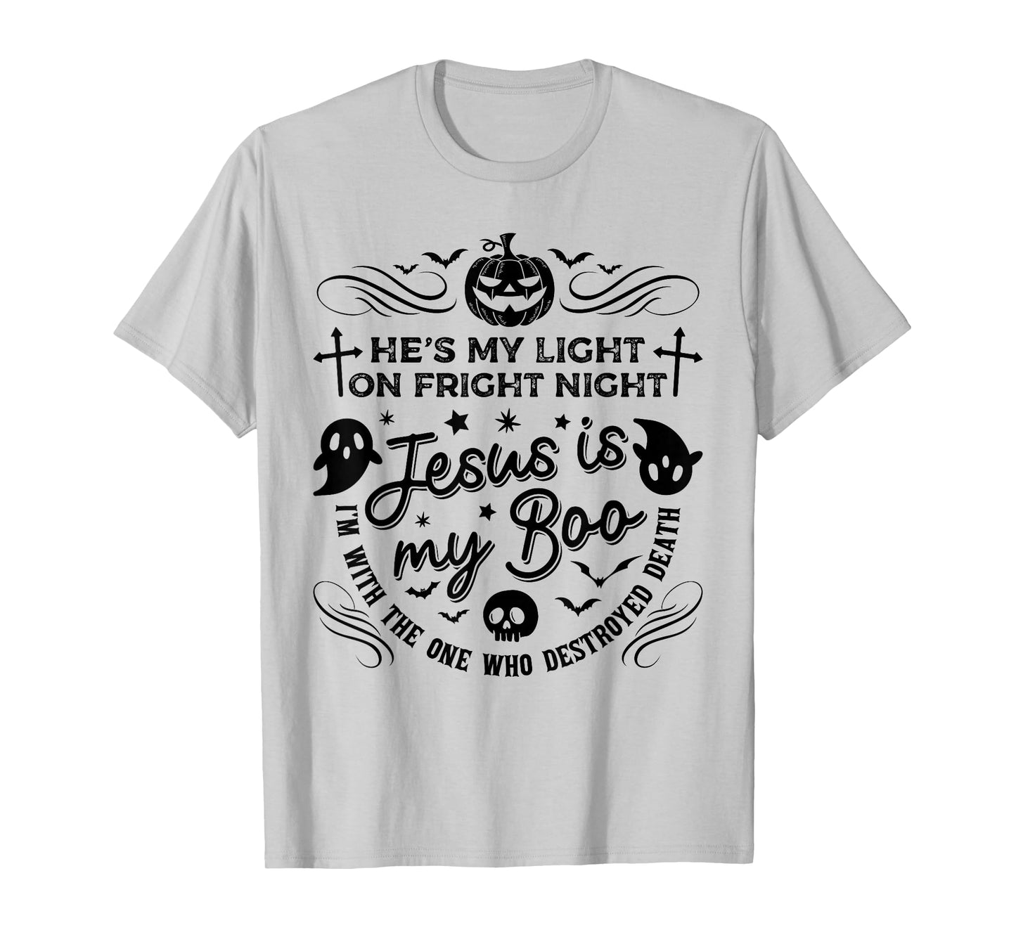 Jesus is My Boo Christian Halloween Ghost Pumpkin Funny T-Shirt