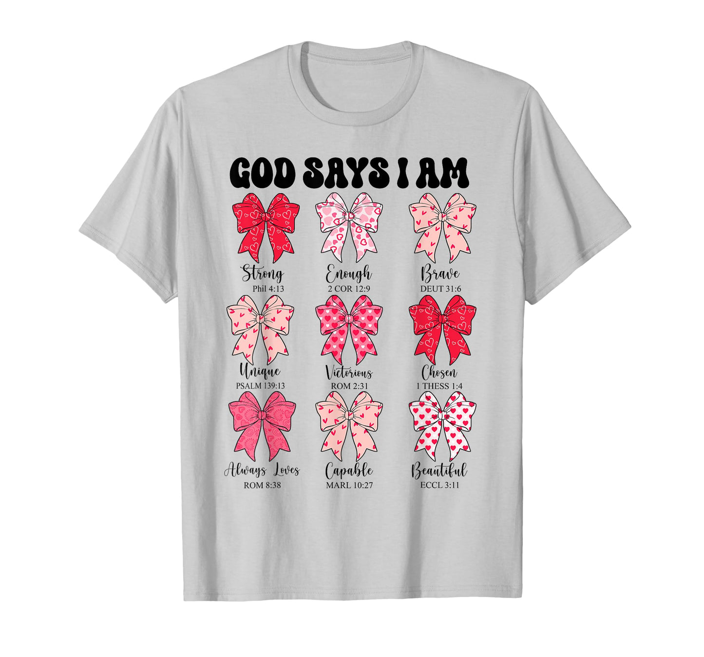 Cute God Say I Am Coquette Bow Christian Easter Girl Toddler T-Shirt