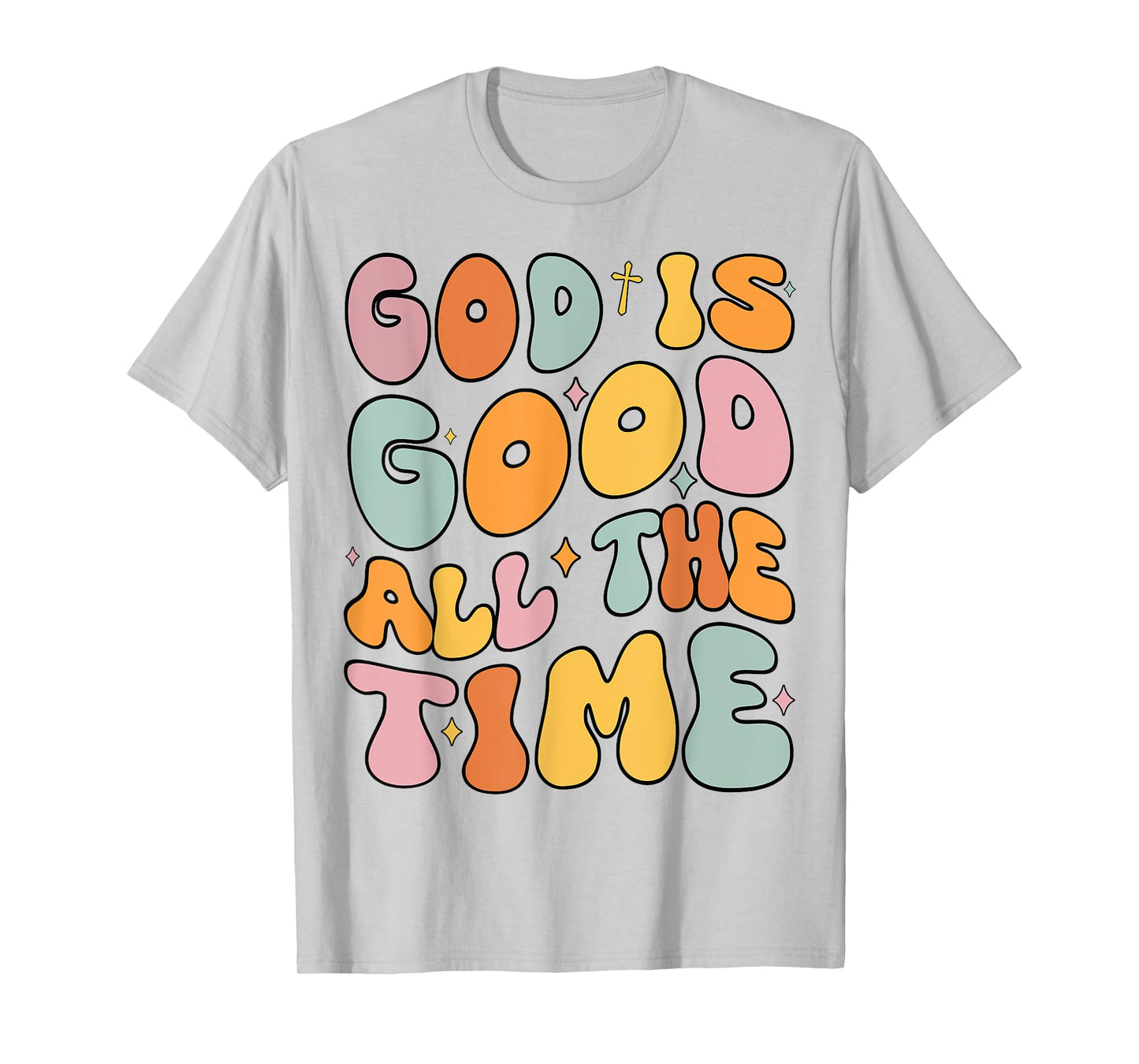 Toddler God Is Good All The Time Christian Groovy Godsister T-Shirt