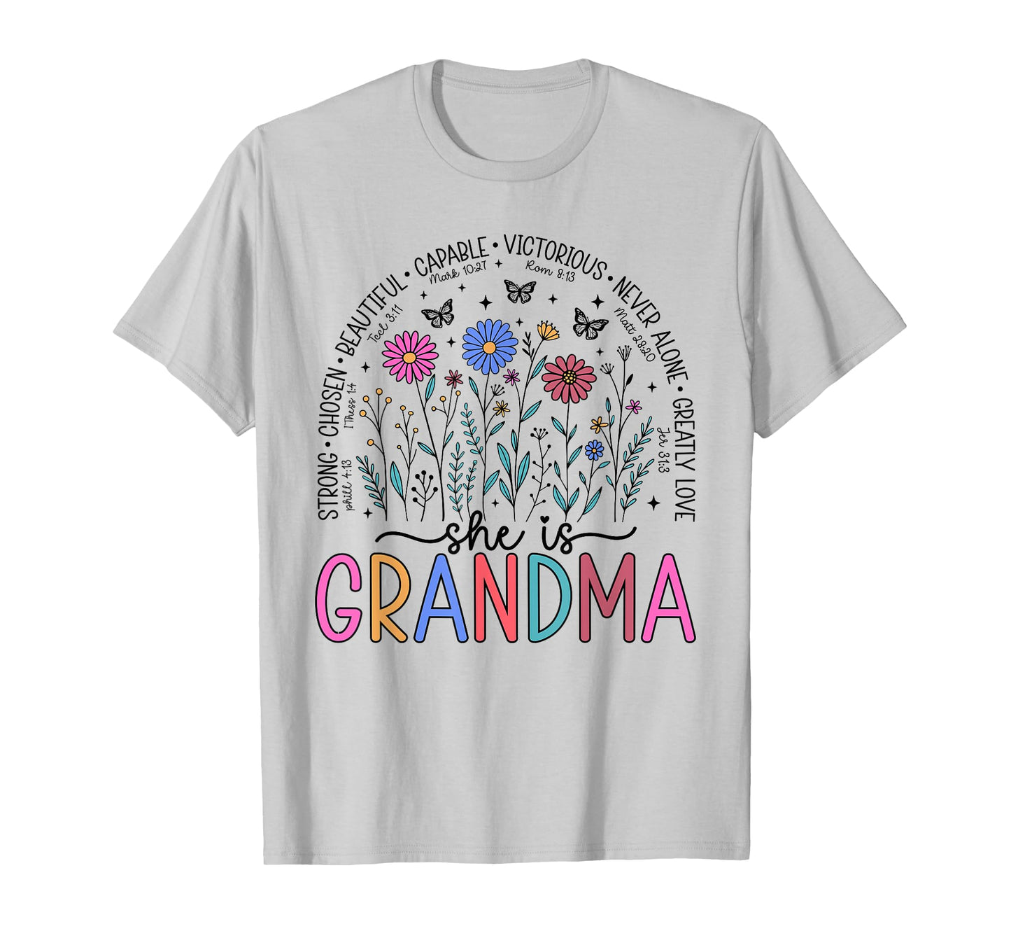 She is Grandma Christian Mother's Day Religious Grandma T-Shirt