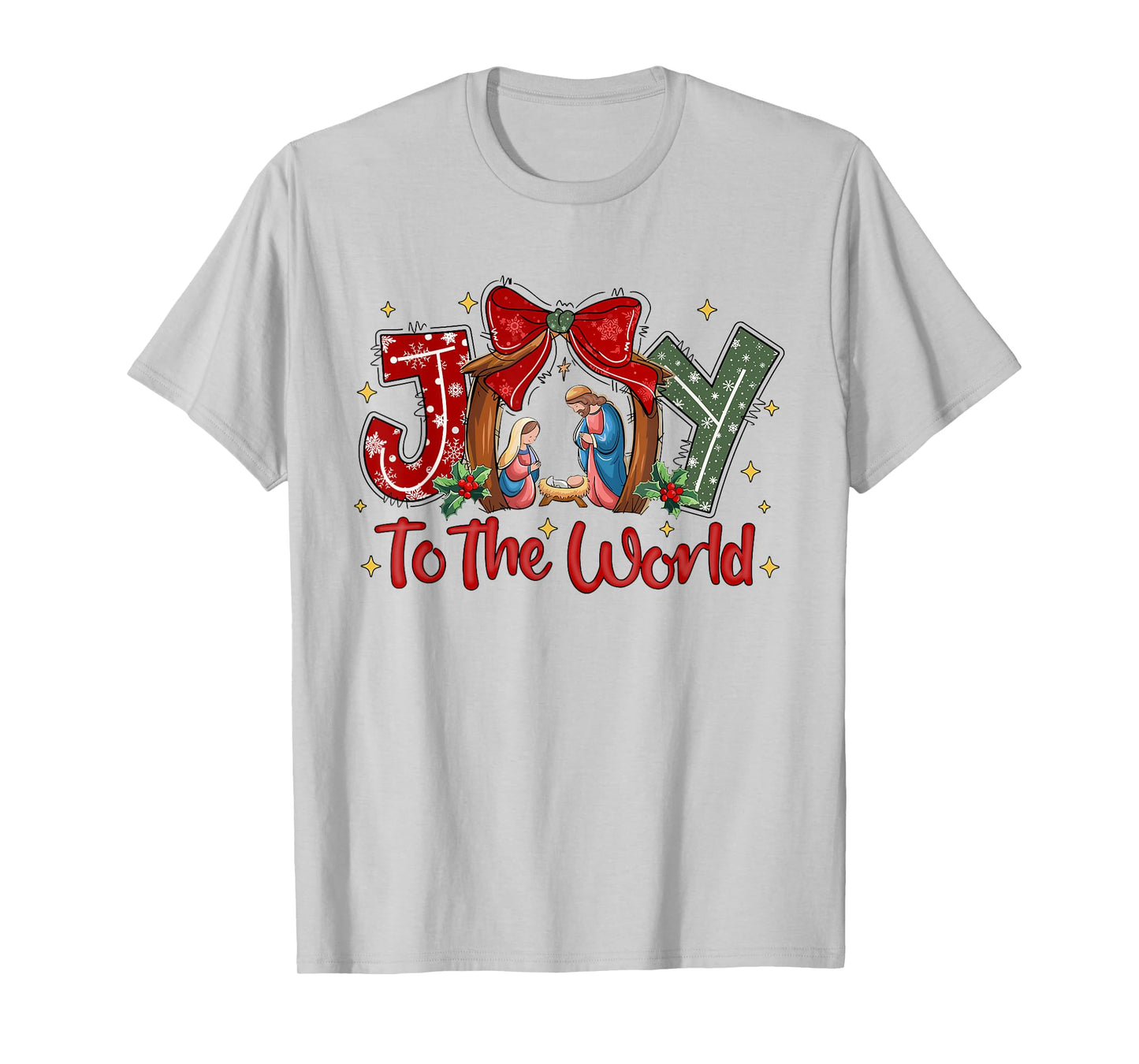 Joy To The World Christian Christmas Nativity Baby Jesus T-Shirt