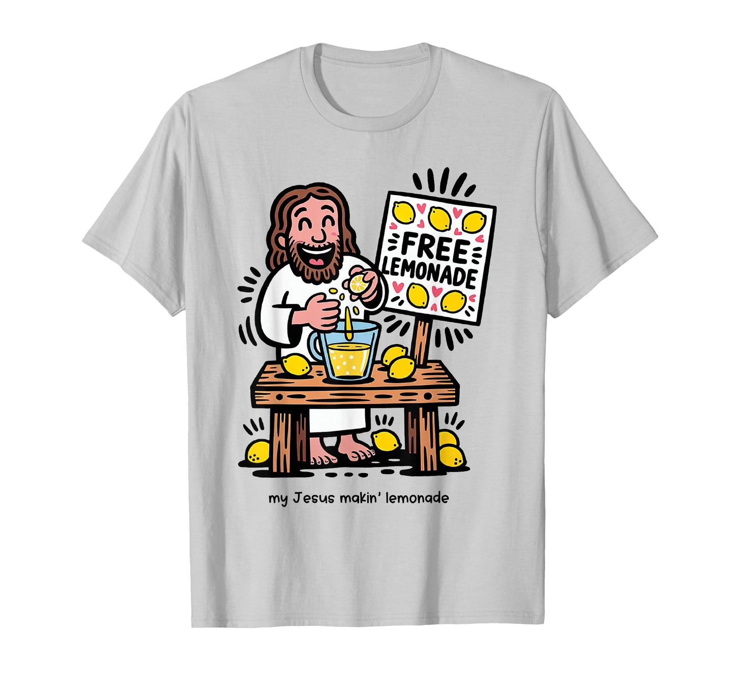 Jesus Making Lemonade Cute Christian Gifts for Boys and Girl T-Shirt