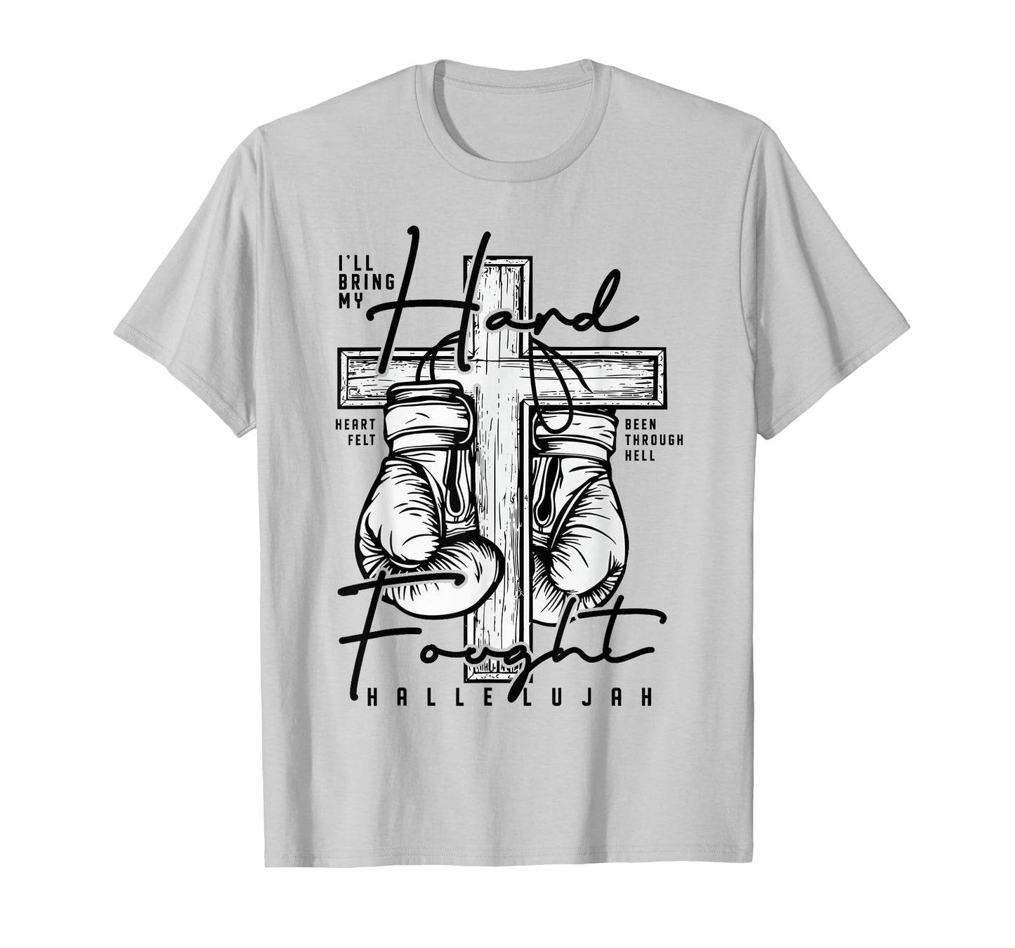 Retro Hard Fought Hallelujah Bible Verse Christian Jesus T-Shirt