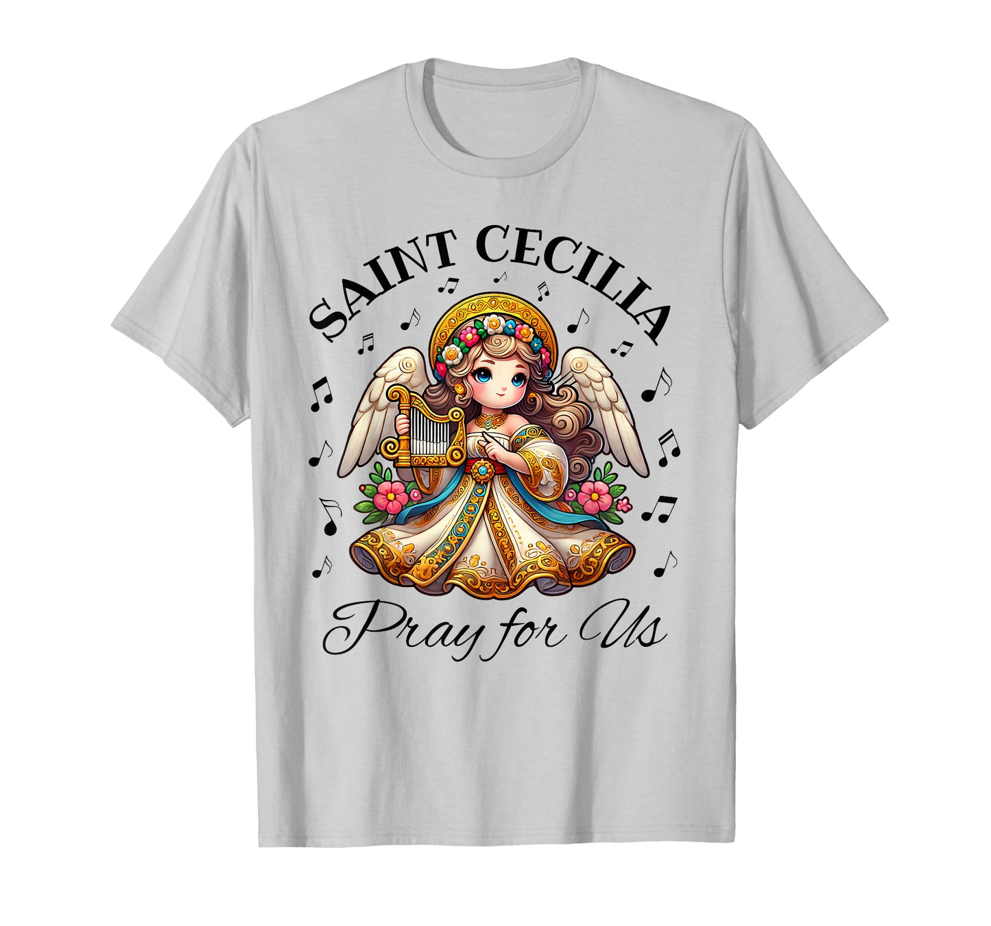Saint Cecilia Catholic Patroness of Music and Musicians Kids T-Shirt