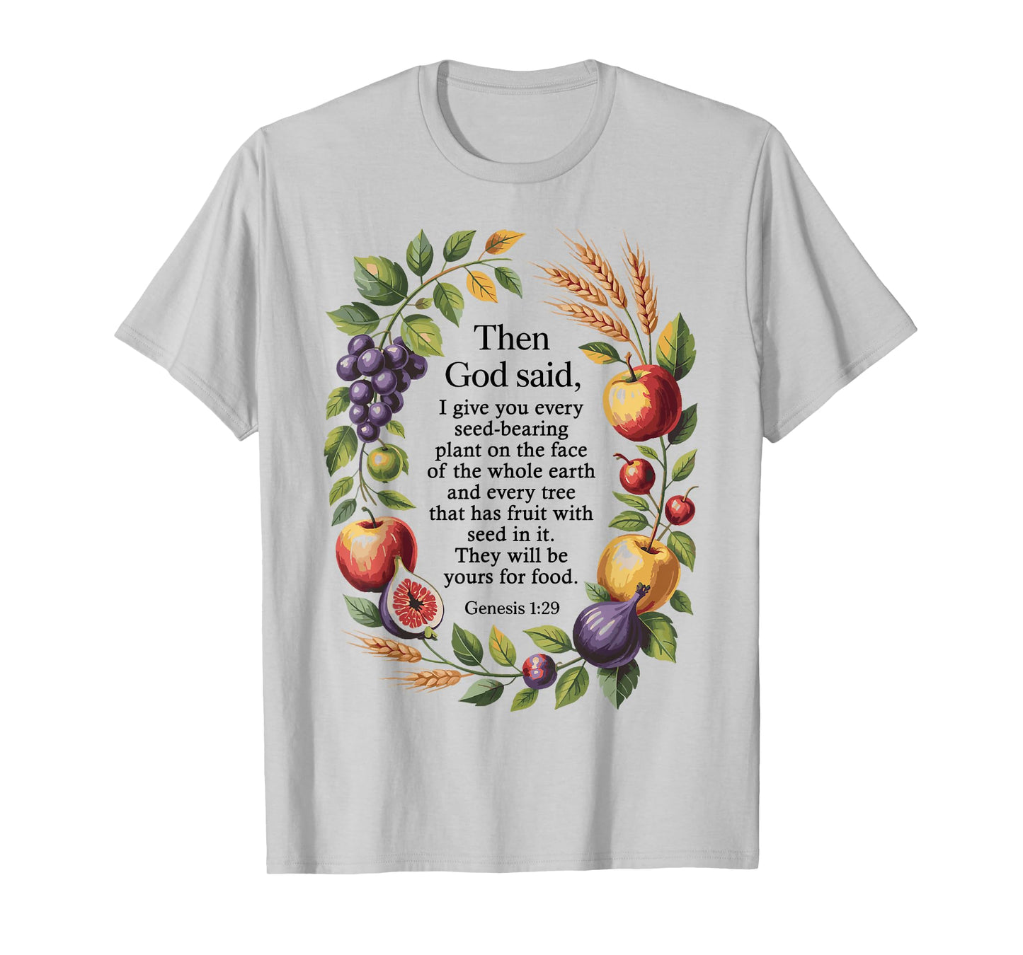 Genesis 1:29 Plant Based Diet Vegan Bible Verse T-Shirt