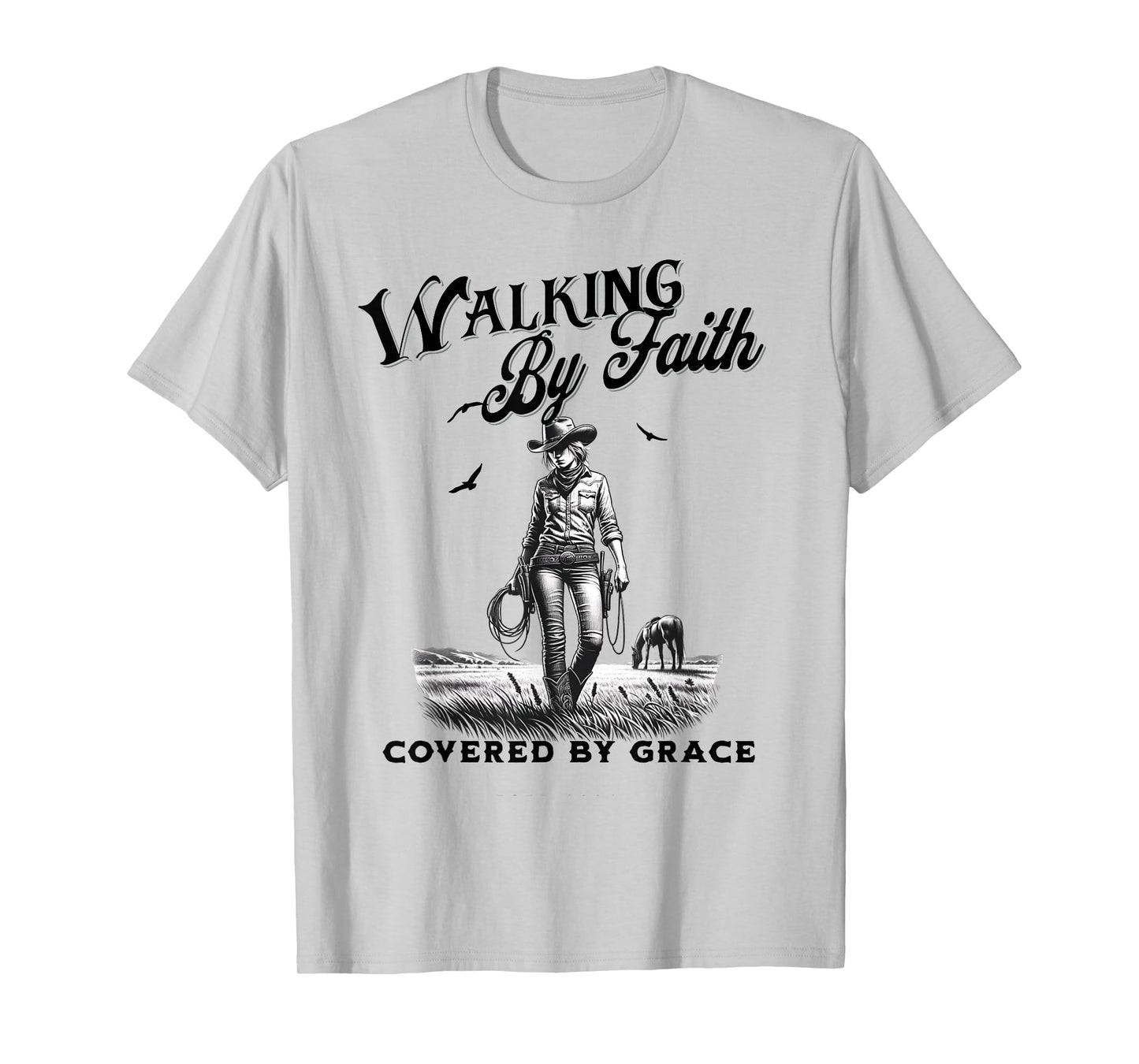 Christian Cowgirl Bible Verse Western Jesus Faith Based T-Shirt