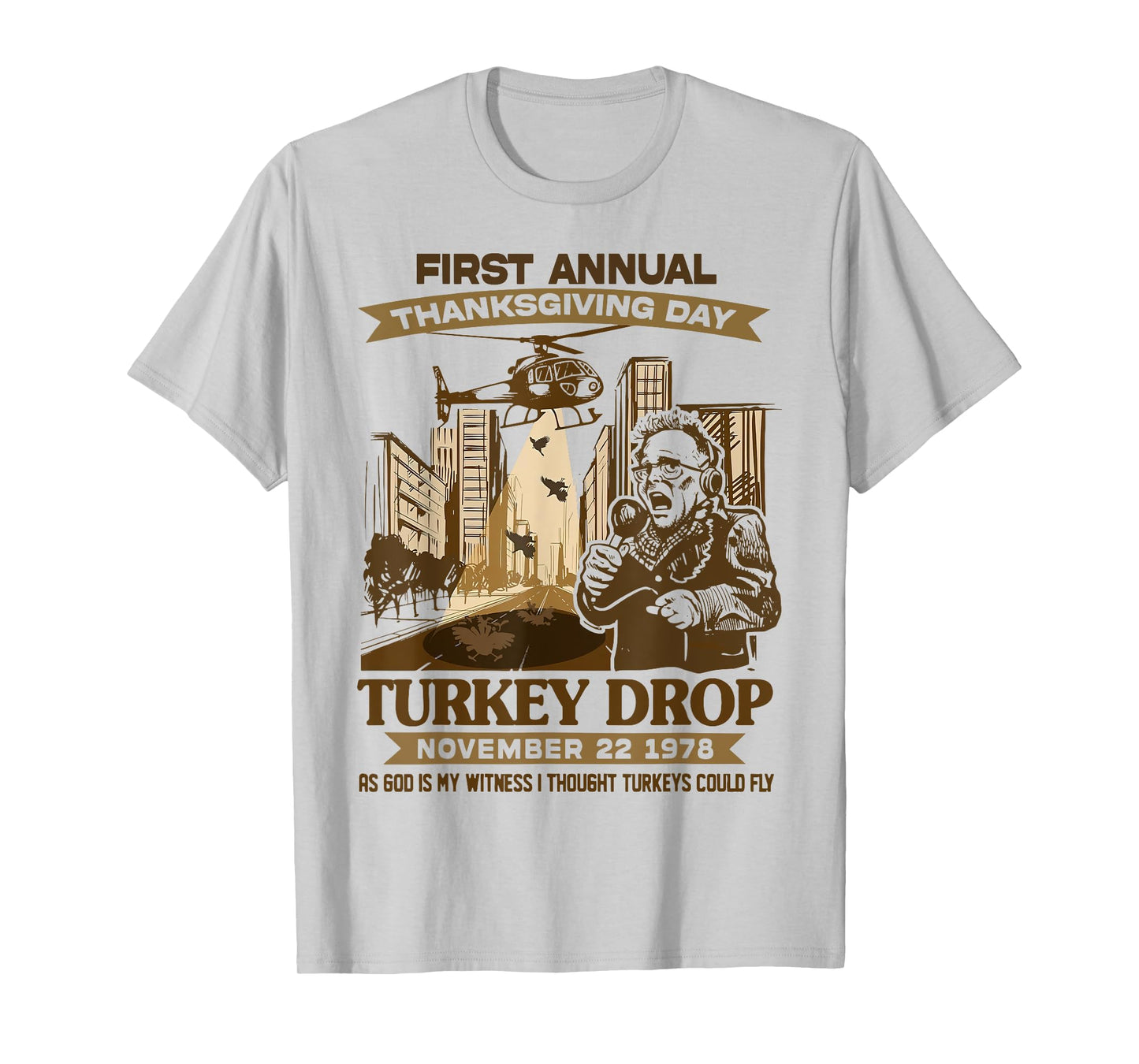 First Annual Turkey Drop As God My Witness Thanksgiving Day T-Shirt
