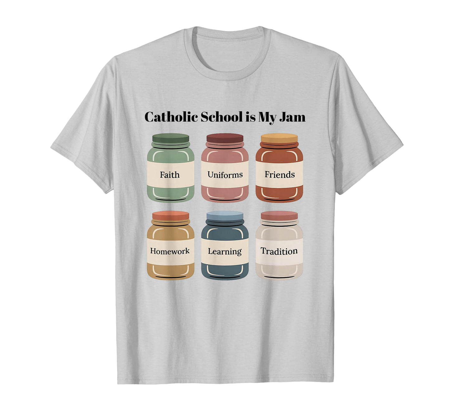 Catholic School is My Jam Catholic Teacher Christian Faith L T-Shirt