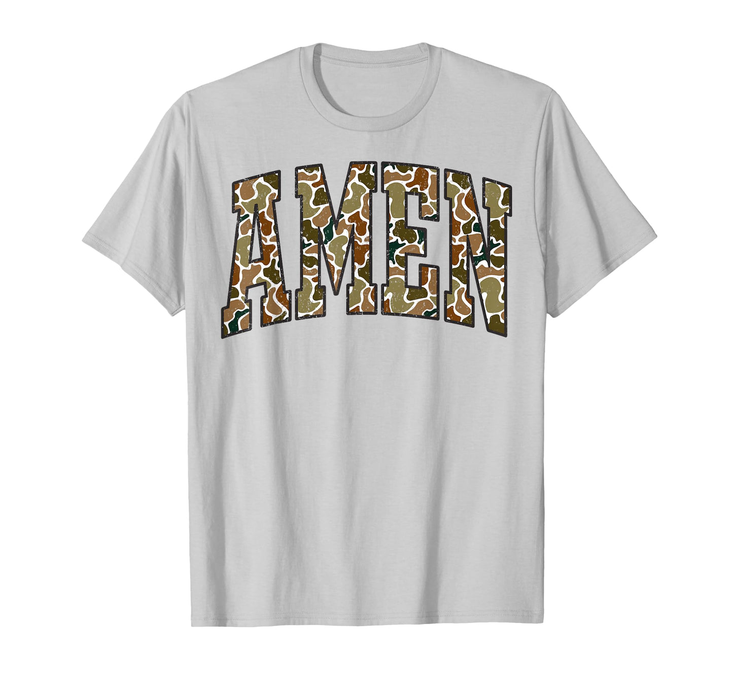 Retro Camo Amen Jesus Camouflage Christian Men Women Hunting T-Shirt