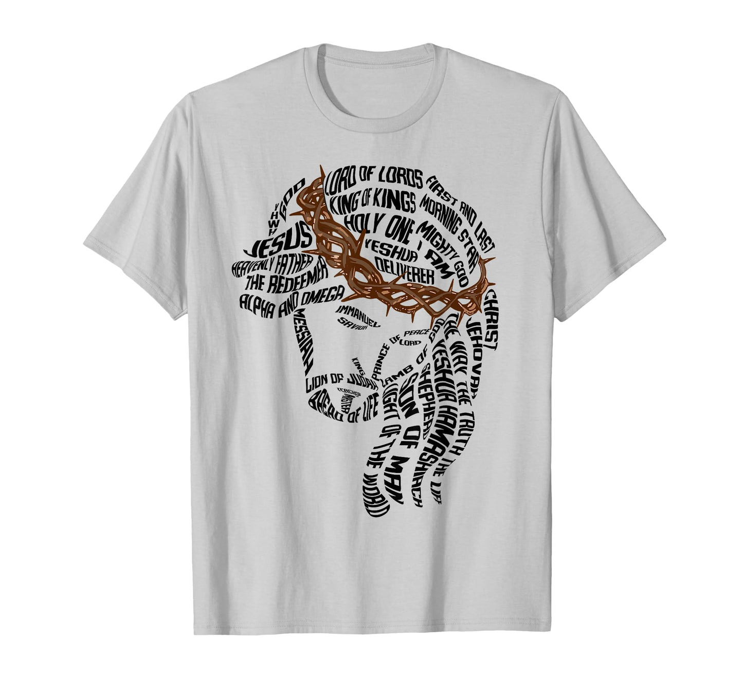 Christian Names of Jesus Christ Face Gospel Religious Bible T-Shirt