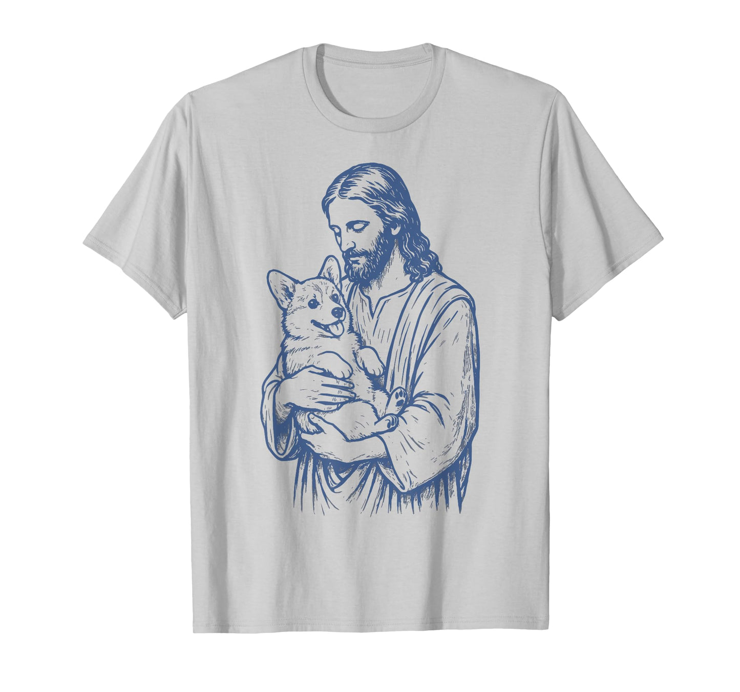 Jesus Holding Corgi T-Shirt