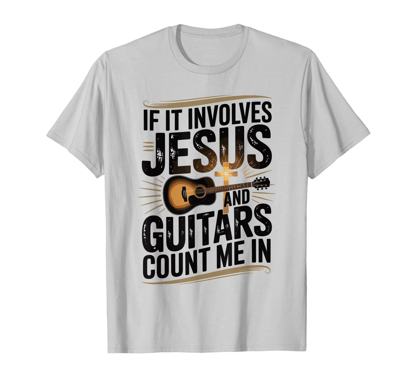 If It Involves Jesus and Guitars Cute Christian Music Lover T-Shirt