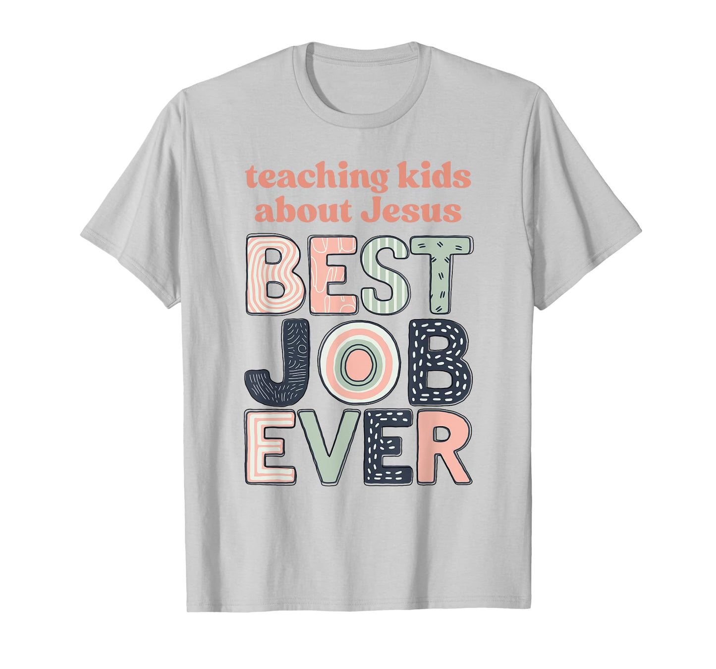 Retro Cute Teaching Kids About Jesus Best Job Ever Women T-Shirt