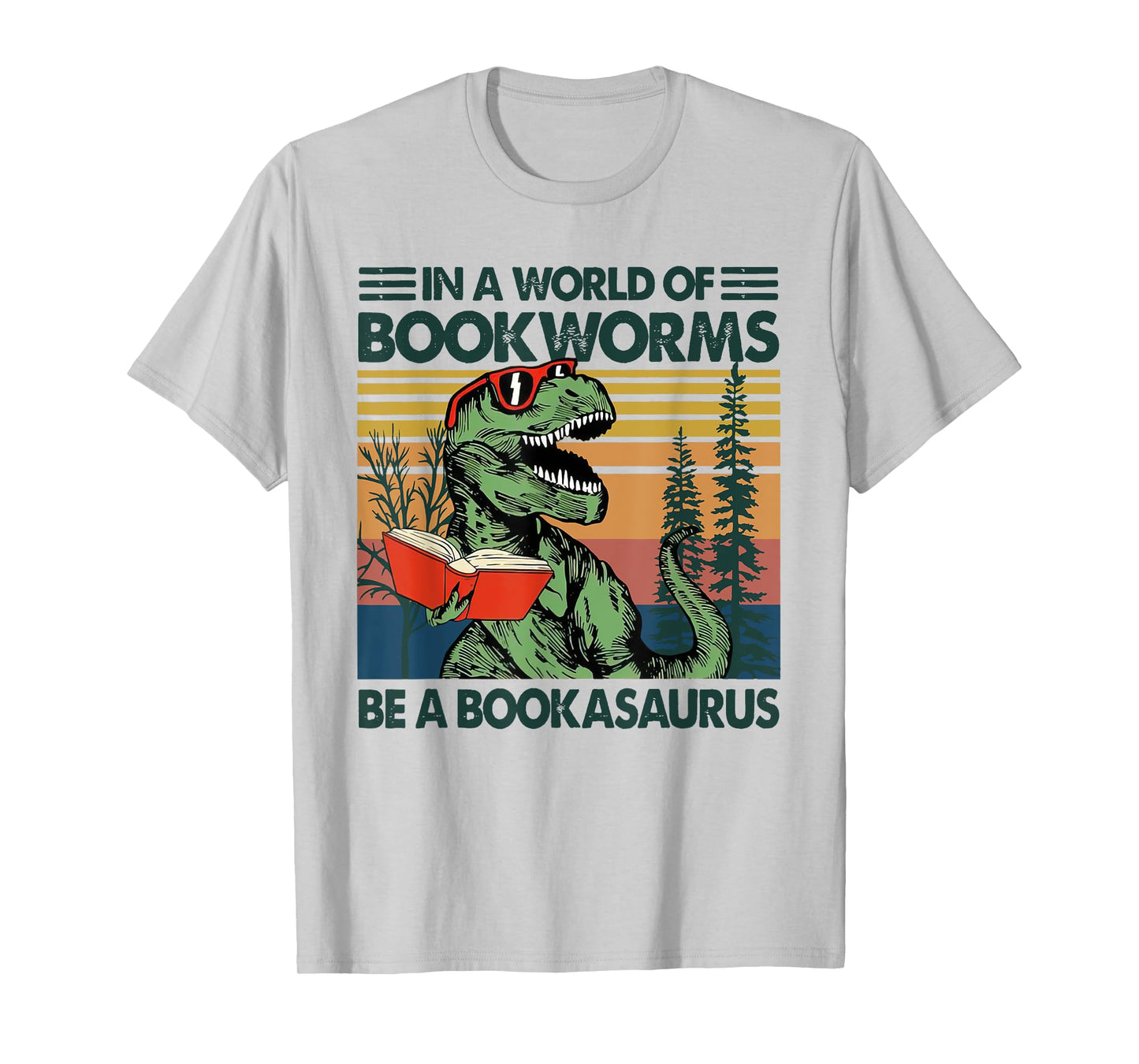 In A World Of BookWorms Be A BookAsaurus Vintage T-Shirt