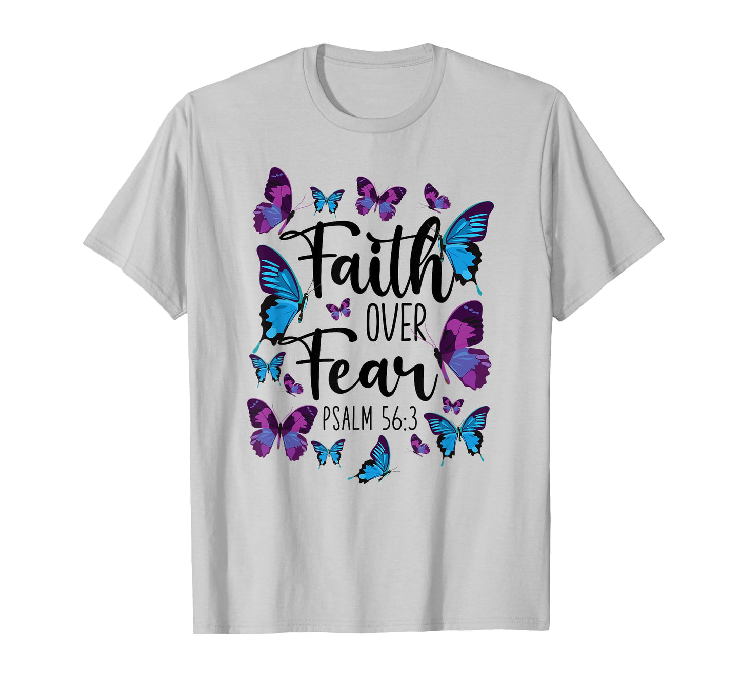 Christian Bible Verse Quote Butterfly Psalm 56:3 T-Shirt
