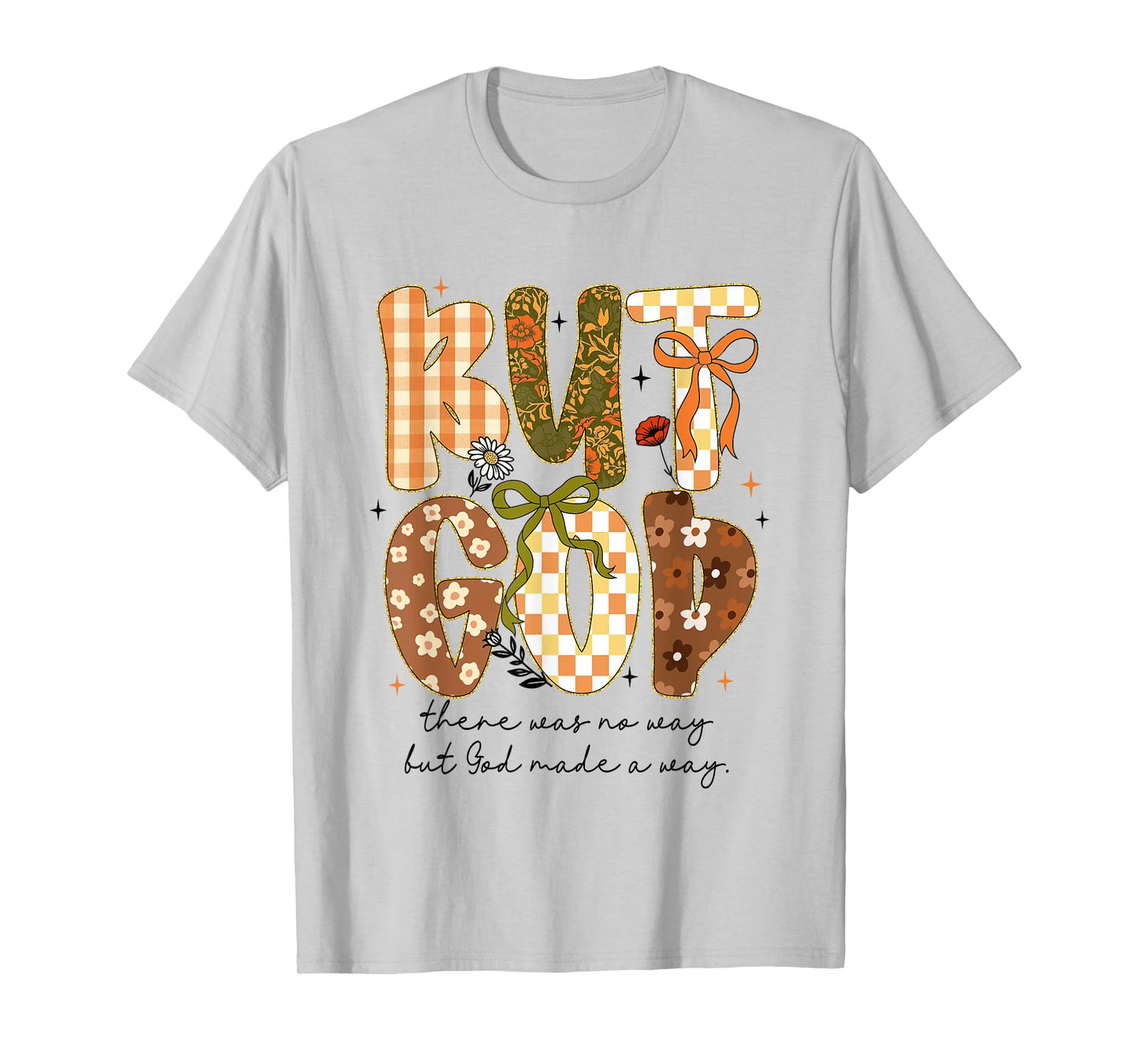 Floral But God Fall Christian Coquette Bow Religious Faith T-Shirt