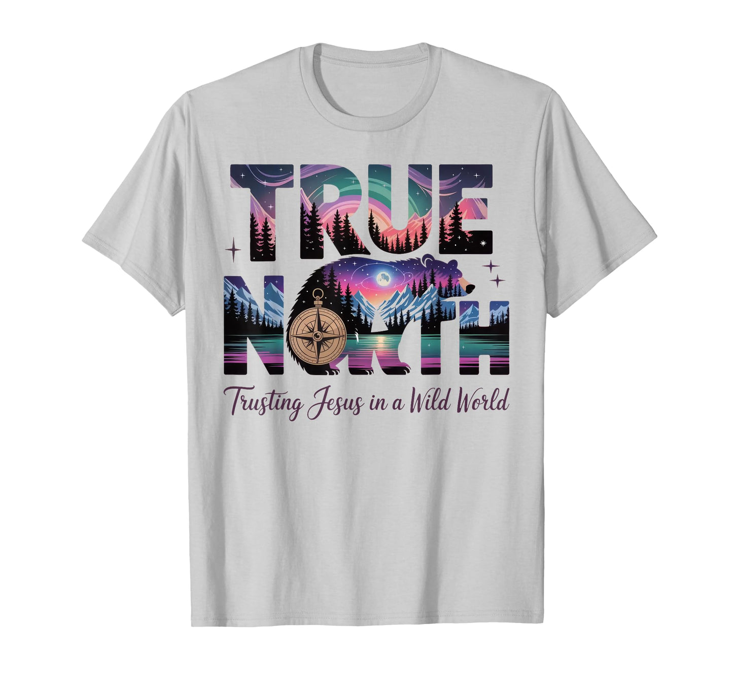 True North Trusting Jesus in a Wild World Bear Summer Camp T-Shirt