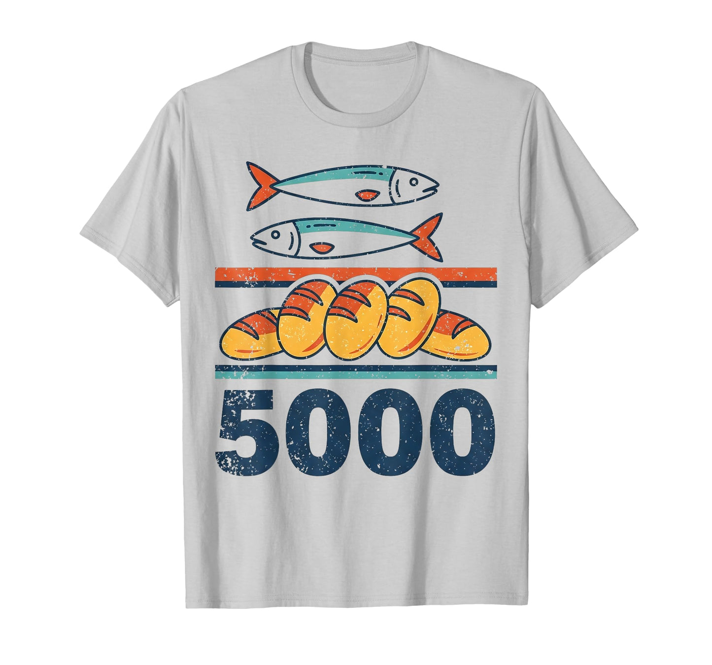 Feeding of The 5000 Five Loaves Two Fish Christian Faith T-Shirt