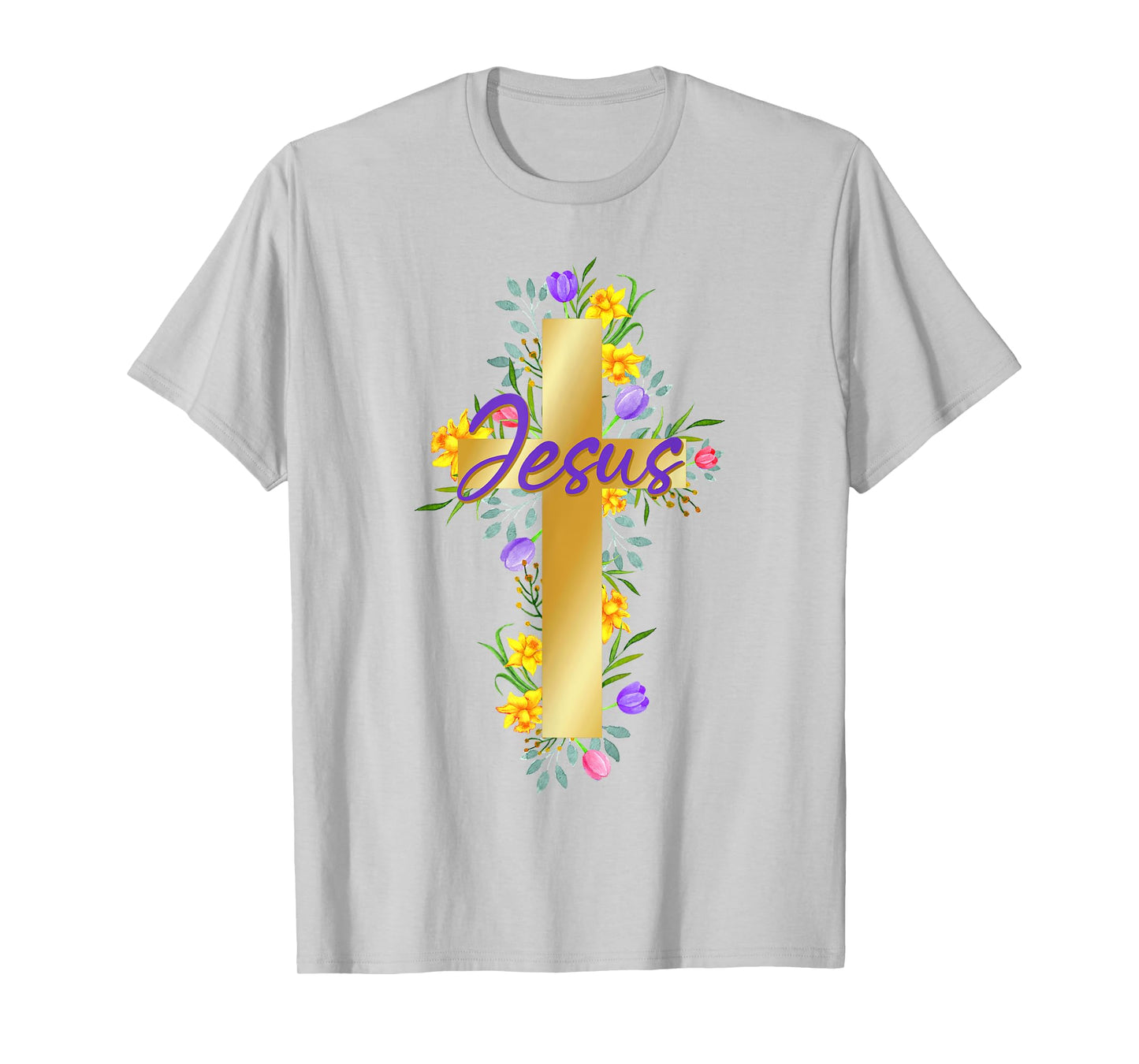 Christian Faith Design Beautiful Spring Cross T-Shirt