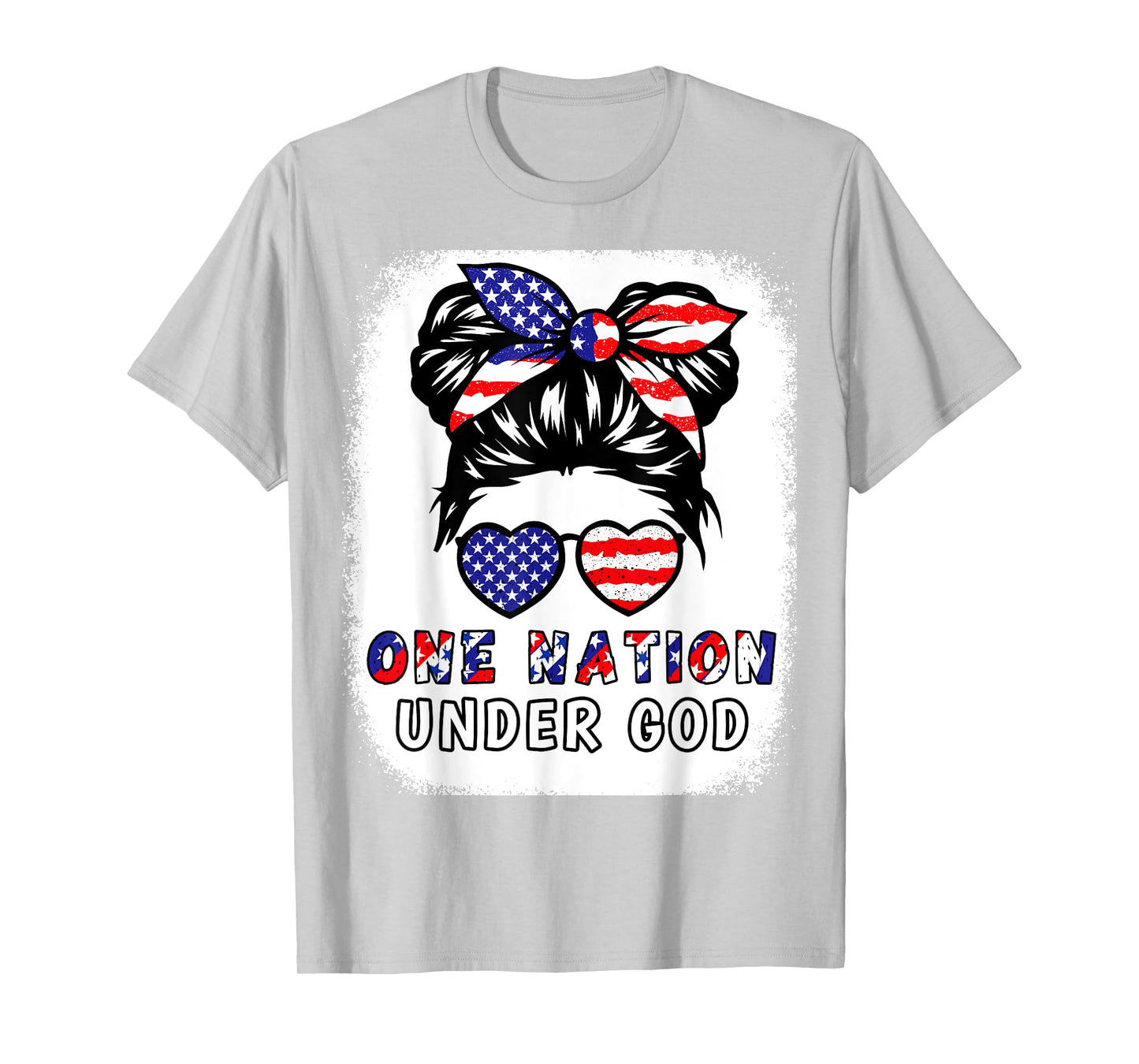 Girl One Nation Under God USA Flag Patriot Christian Toddler T-Shirt