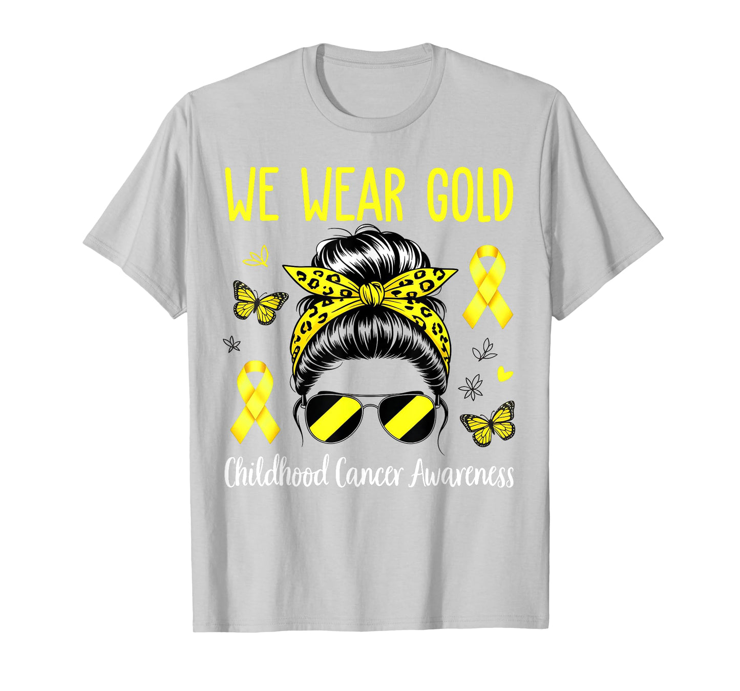 In September We Wear Gold Childhood Cancer Awareness Ribbon T-Shirt
