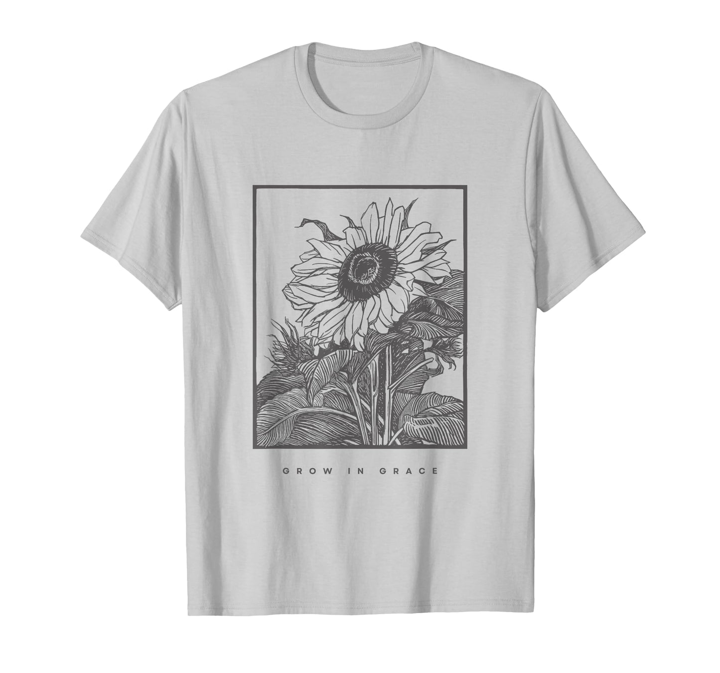 Grow In Grace, Christian Sunflower T-Shirt