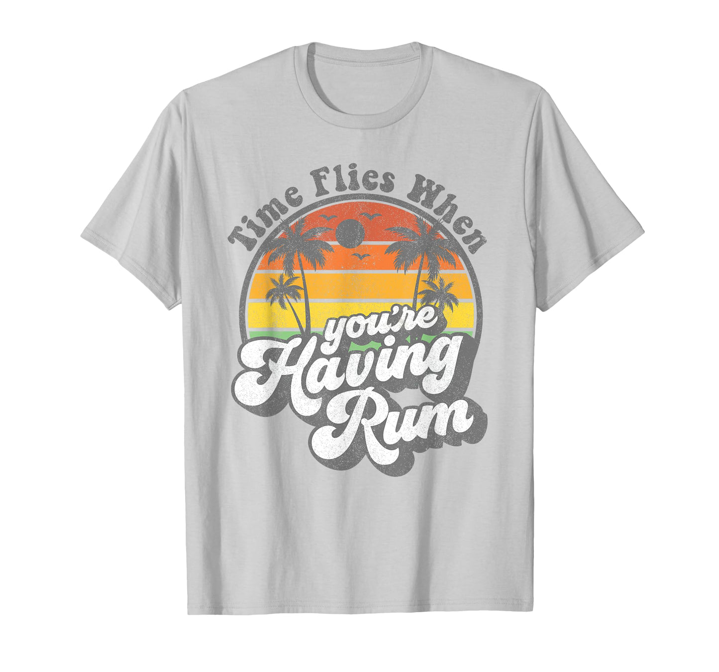 Funny Time Flies When You're Having Rum Beach Cute Vacation T-Shirt
