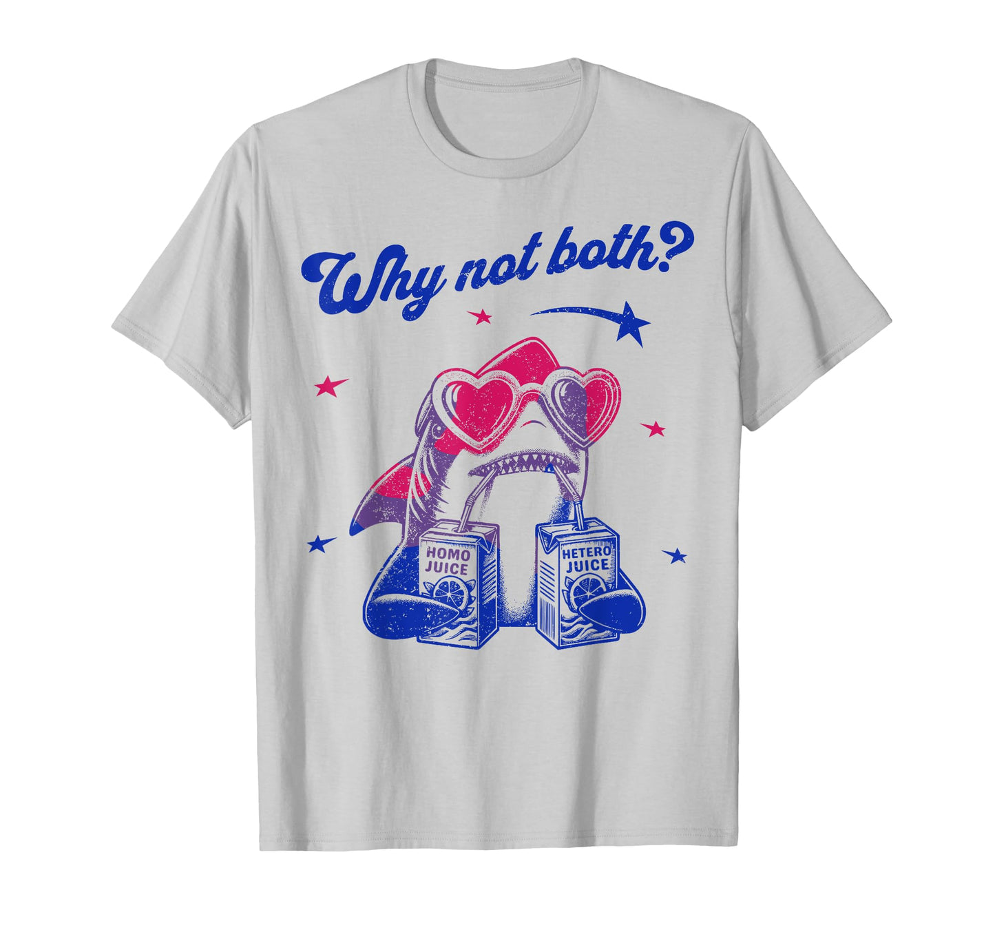 Why Not Both Funny Shark Ally Bisexual LGBTQ Gay Pride Month T-Shirt
