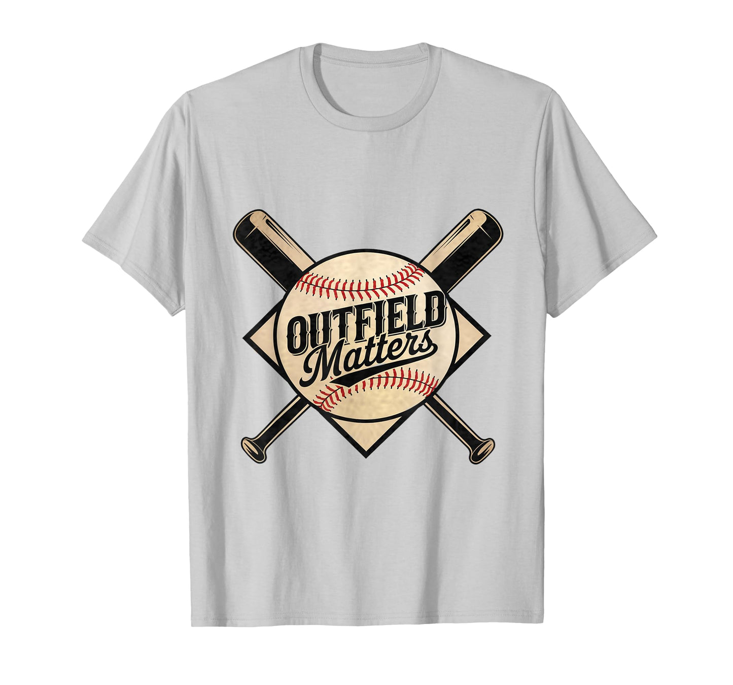 Funny Baseball Quote Outfield Matters Outfielders T-Shirt