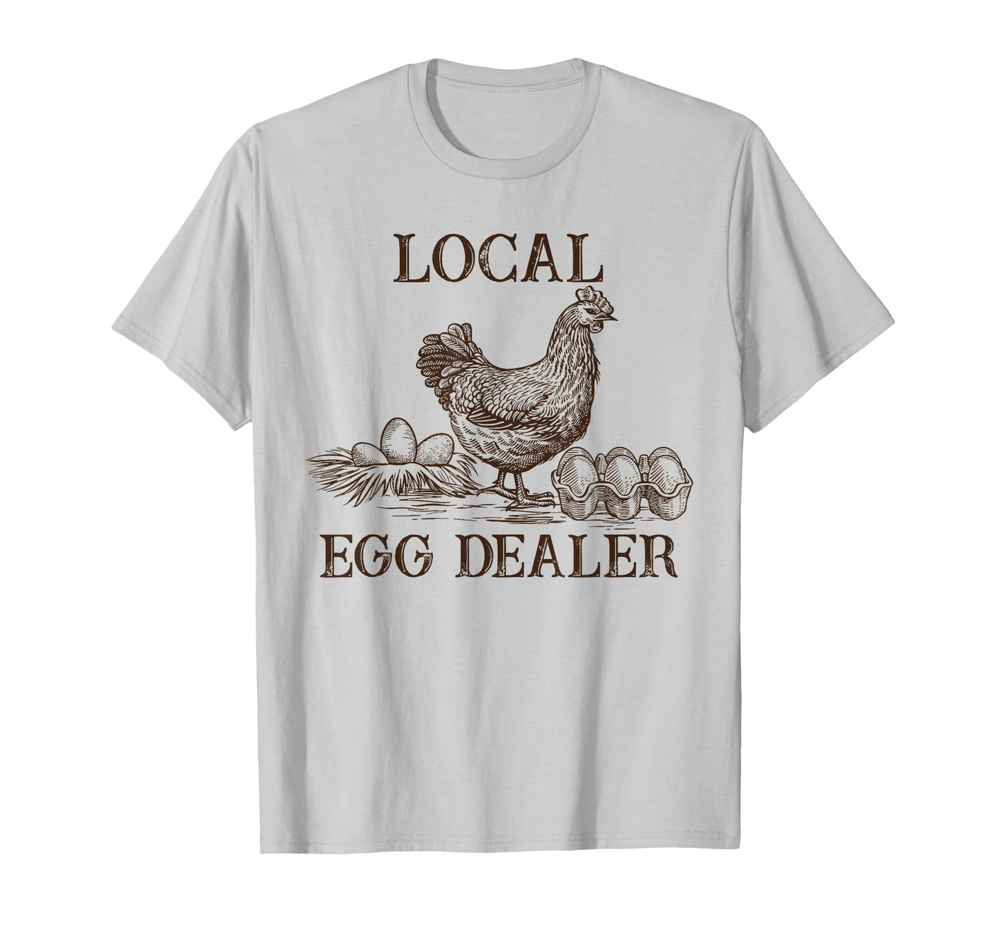 Local Egg Dealer Retro Chicken Funny Farmer Easter Adult Kid T-Shirt